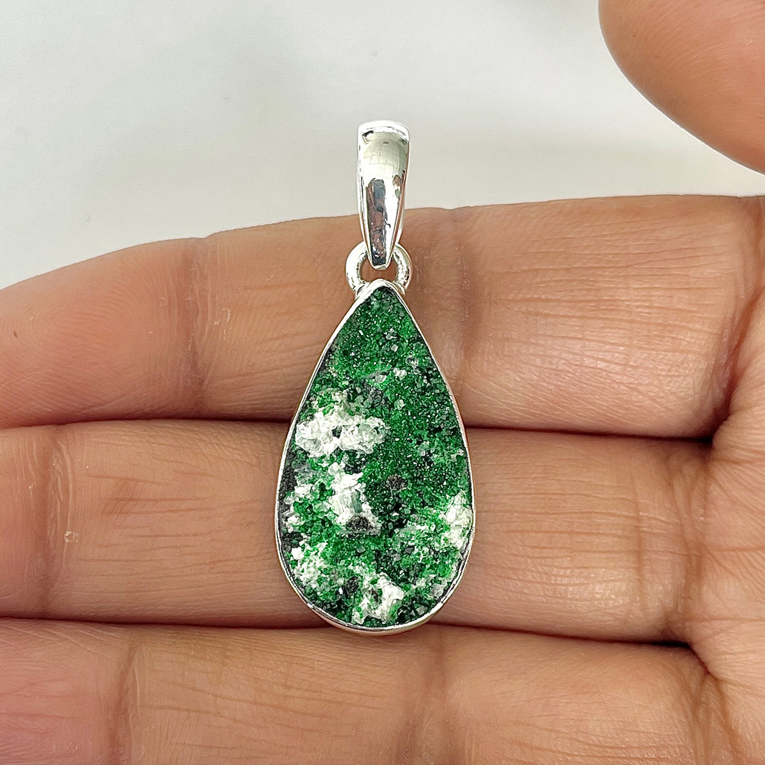 Uvarovite Pendant-(UVR-1-57)