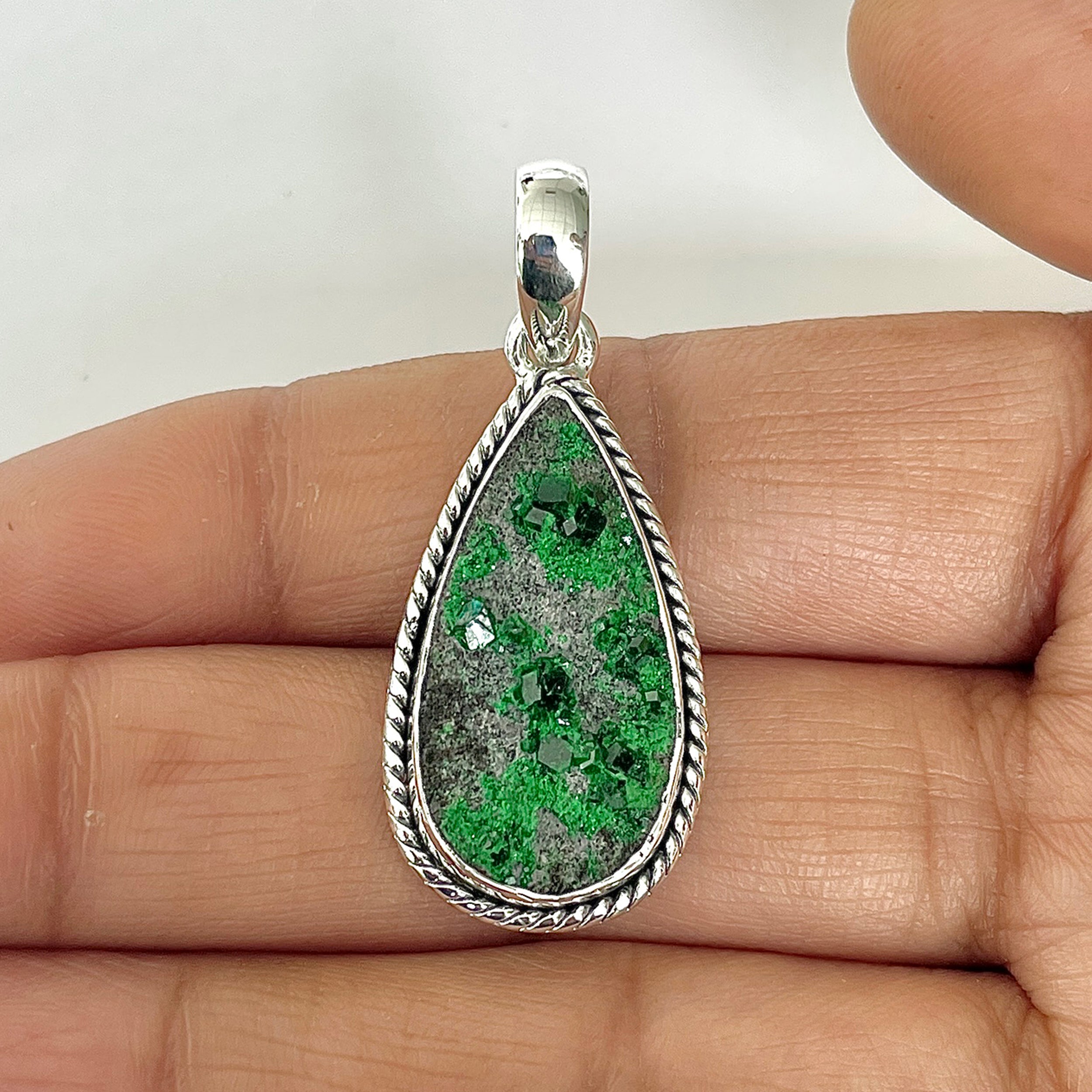 Uvarovite Pendant-(UVR-1-58)