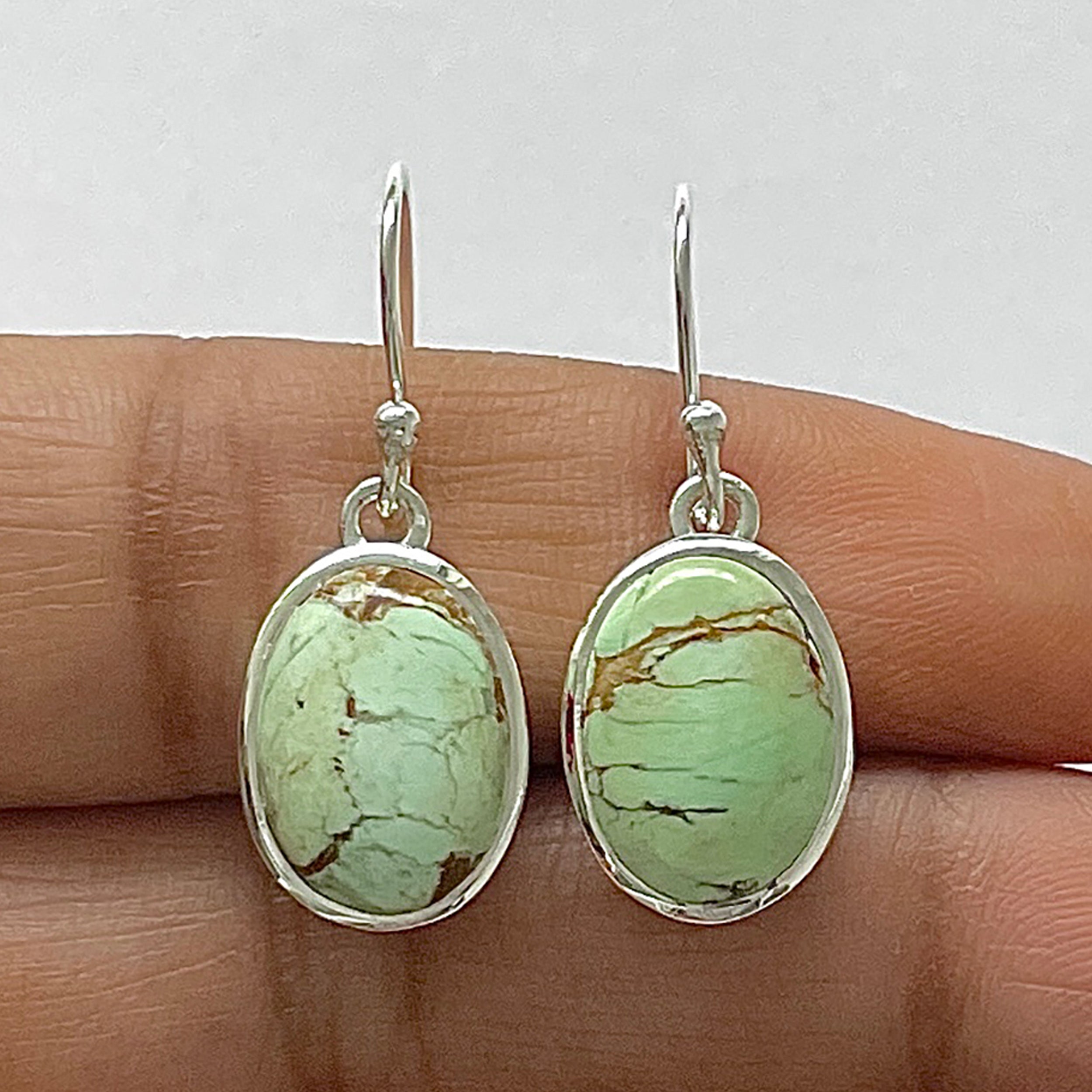 Variscite Earring-(VRC-3-1)