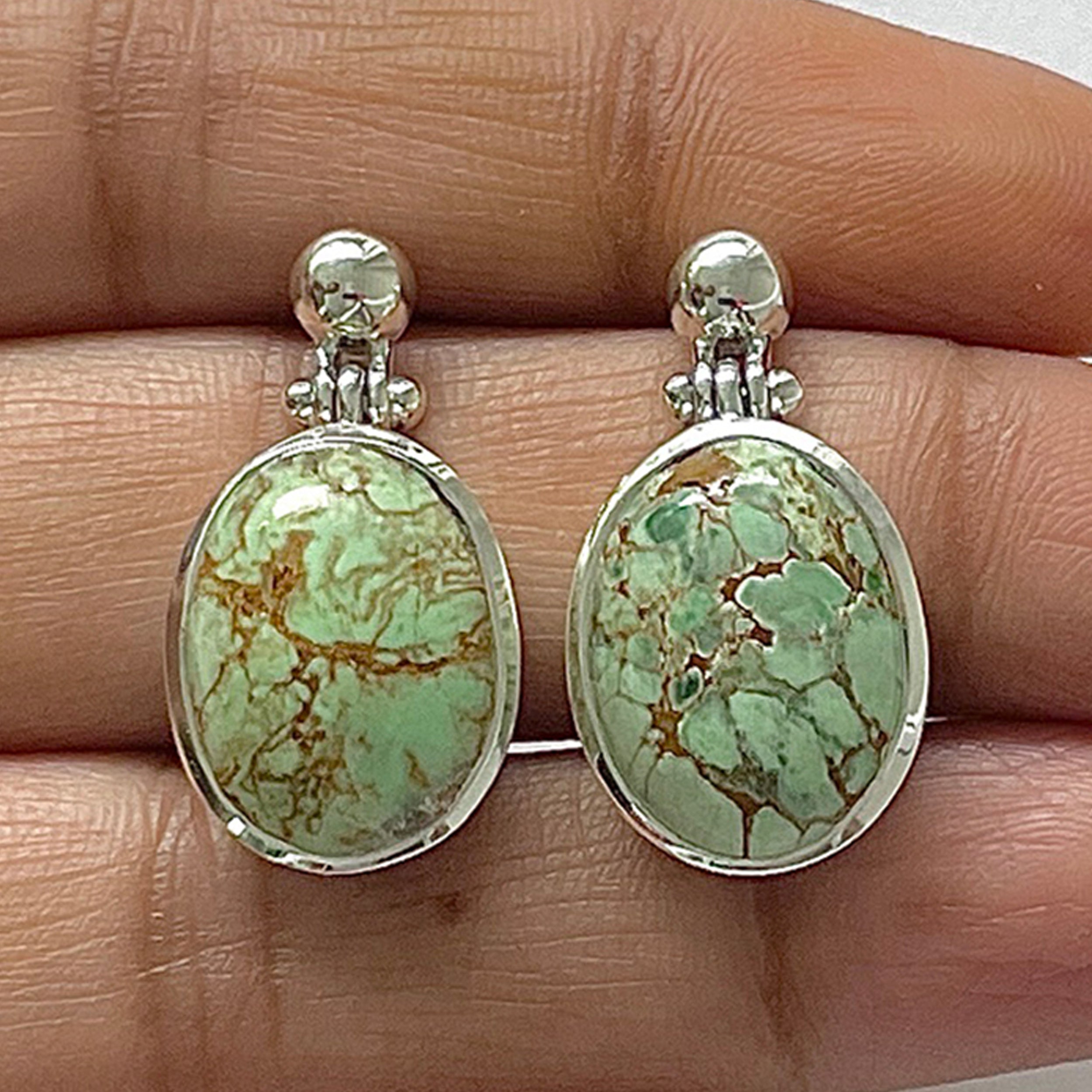 Variscite Earring-(VRC-3-11)