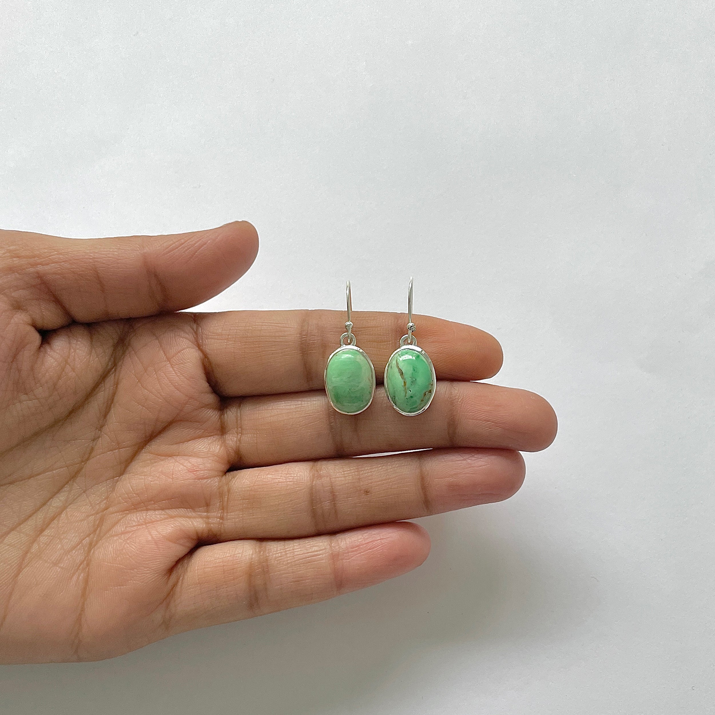 Variscite Earring-(VRC-3-2)