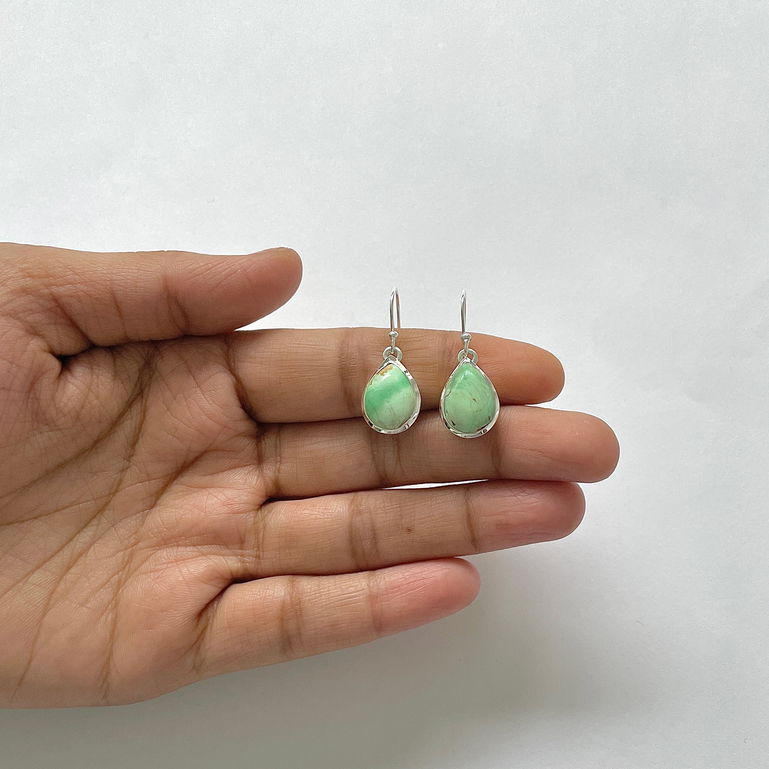 Variscite Earring-(VRC-3-3)