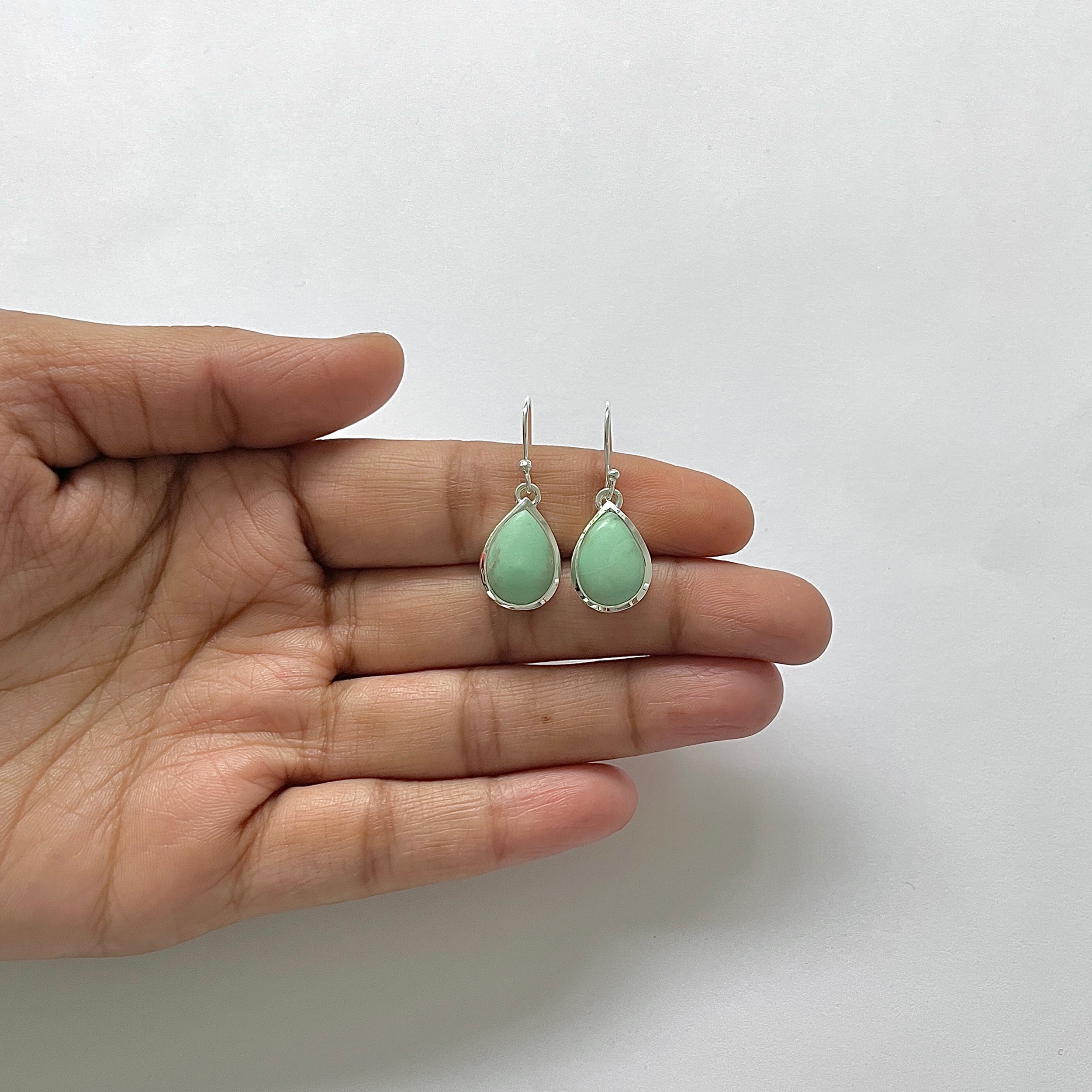 Variscite Earring-(VRC-3-4)