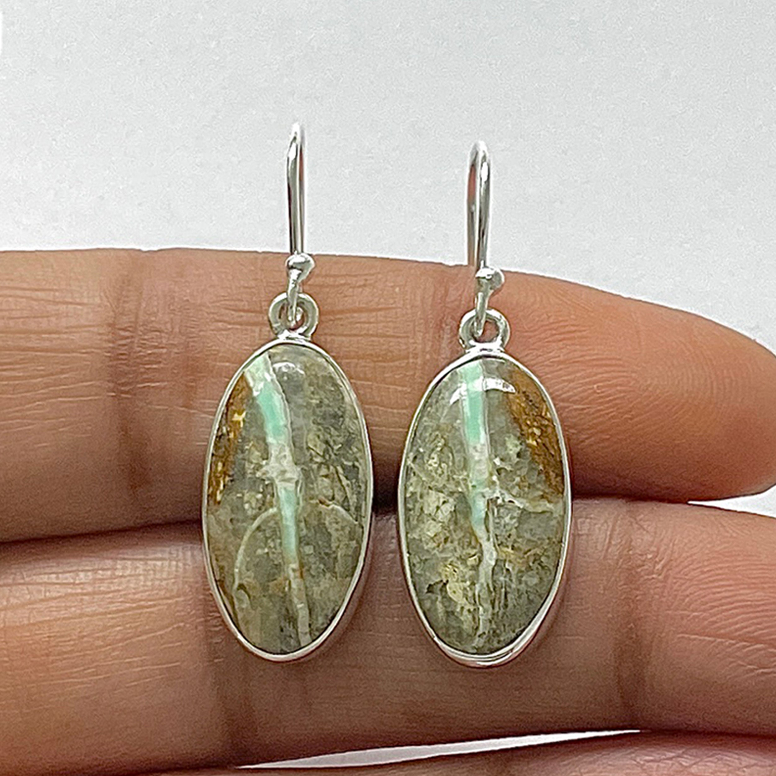Variscite Earring-(VRC-3-5)