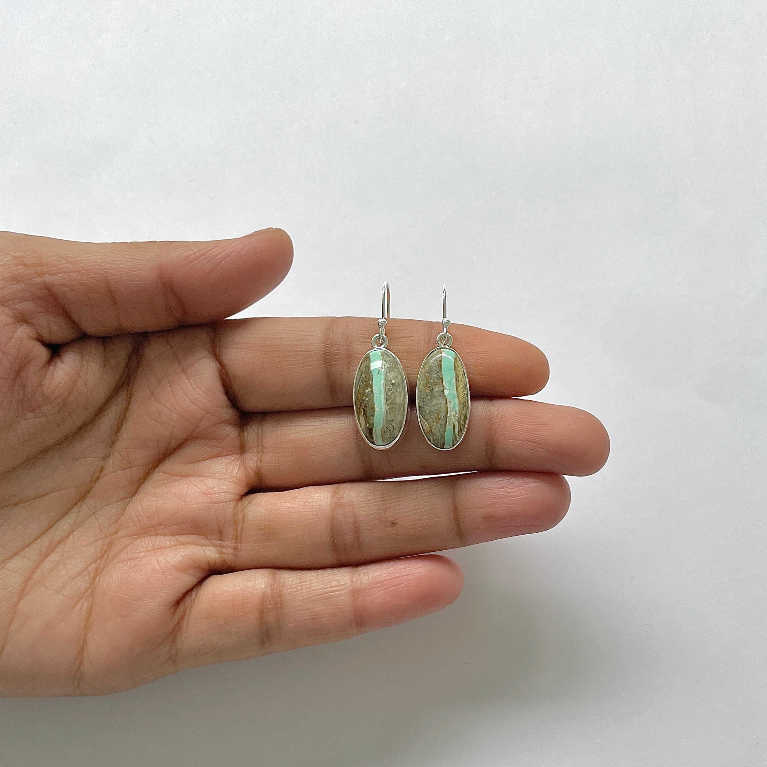 Variscite Earring-(VRC-3-6)