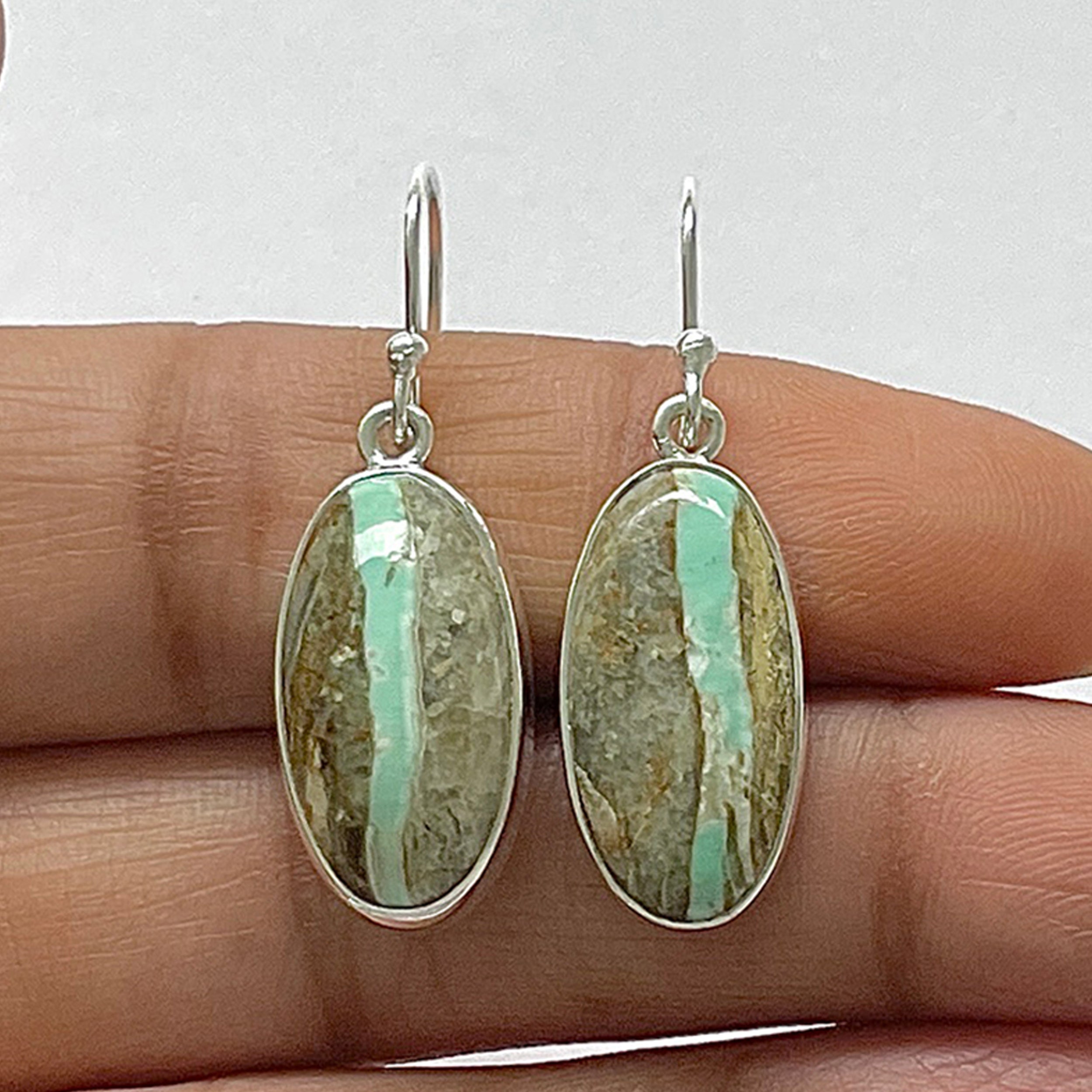 Variscite Earring-(VRC-3-6)