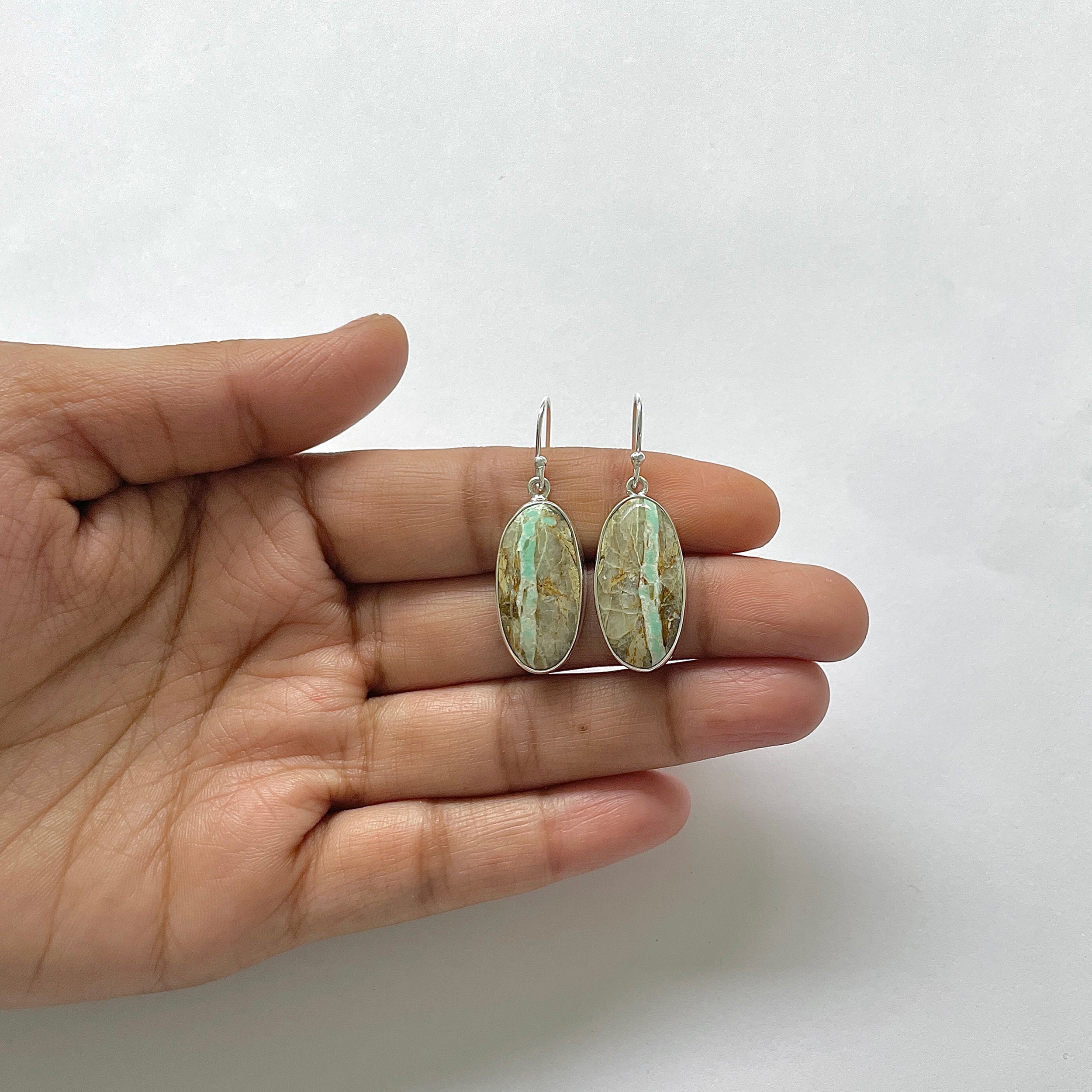 Variscite Earring-(VRC-3-7)