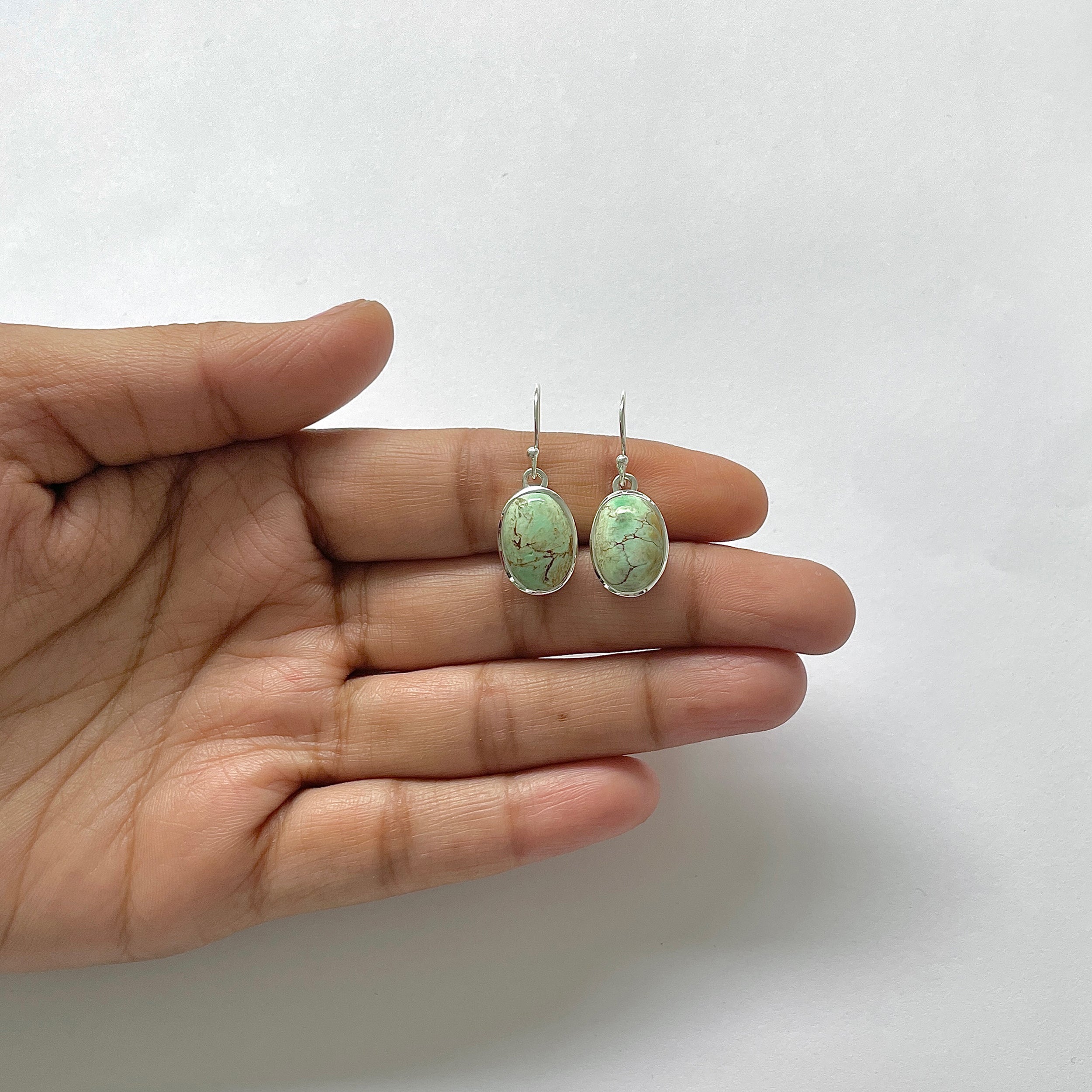 Variscite Earring-(VRC-3-9)