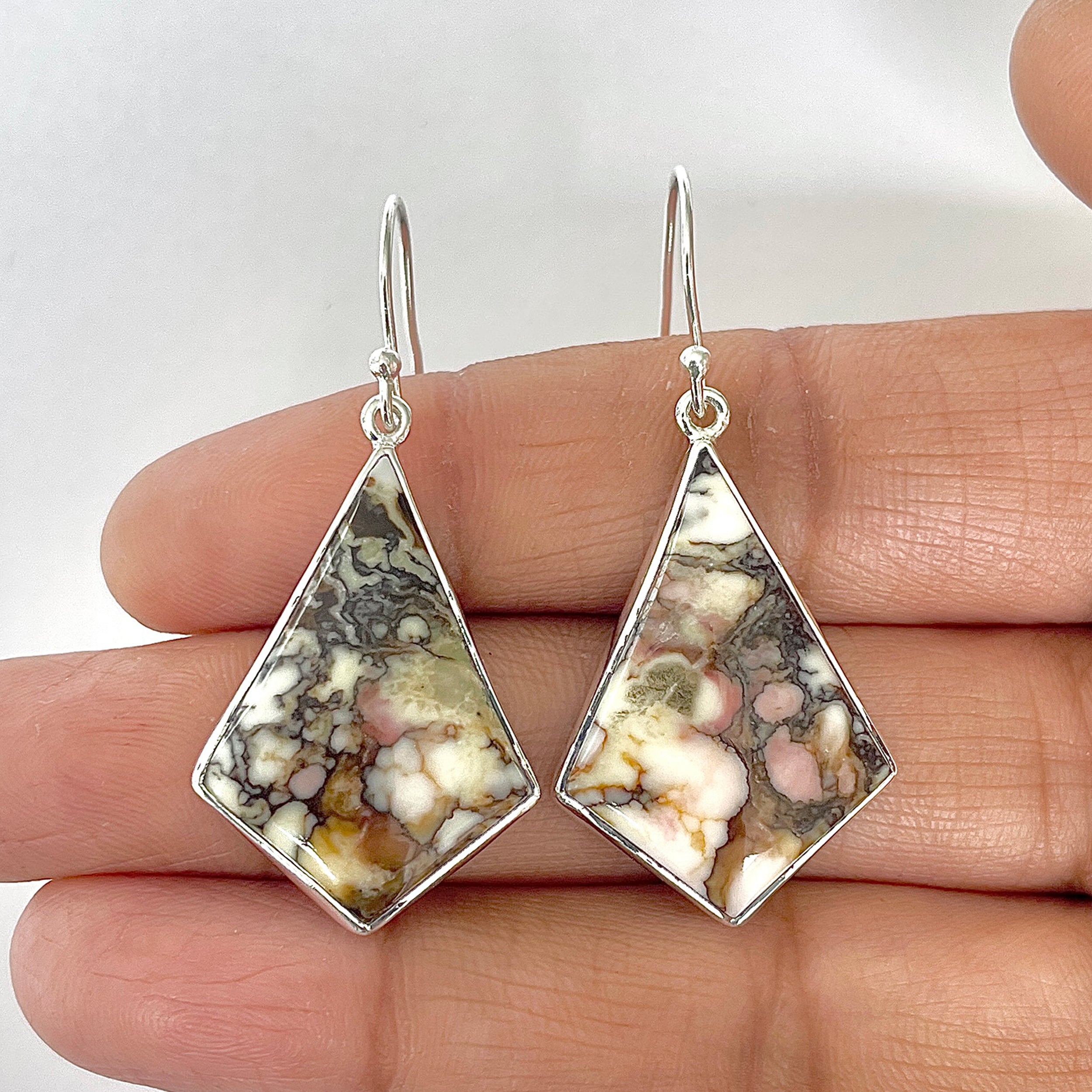 Wild Horse Jasper Earring-(WOJ-3-10)