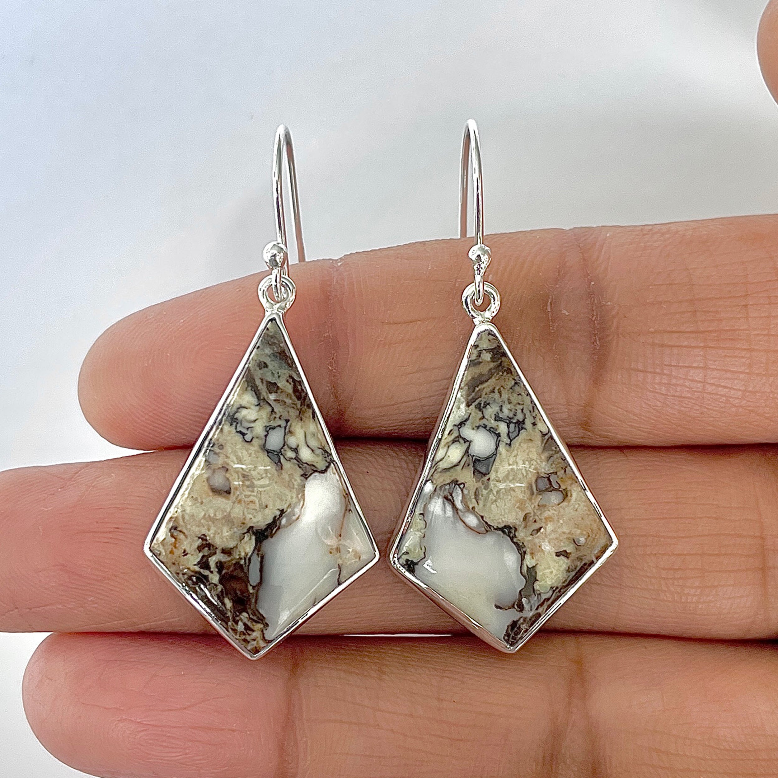 Wild Horse Jasper Earring-(WOJ-3-12)
