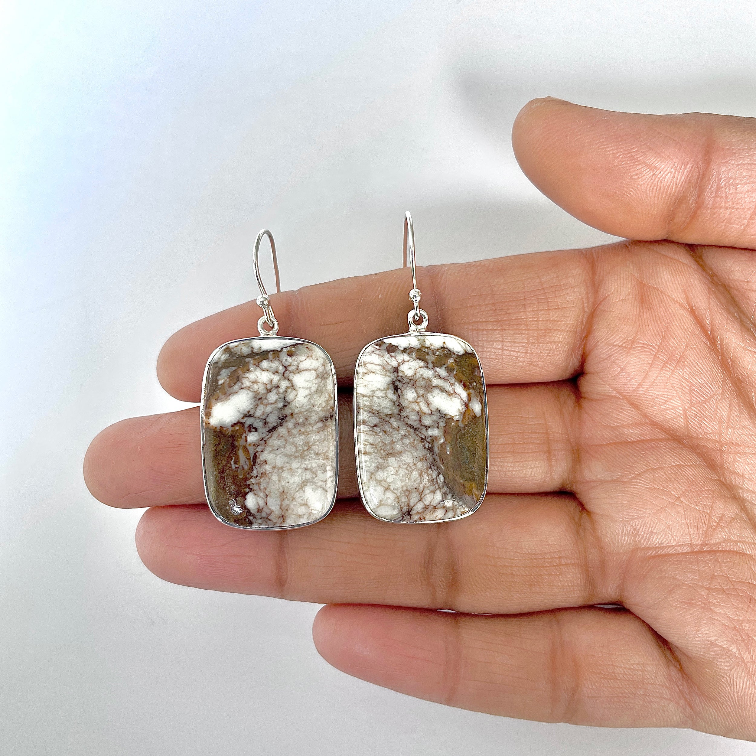 Wild Horse Jasper Earring-(WOJ-3-14)