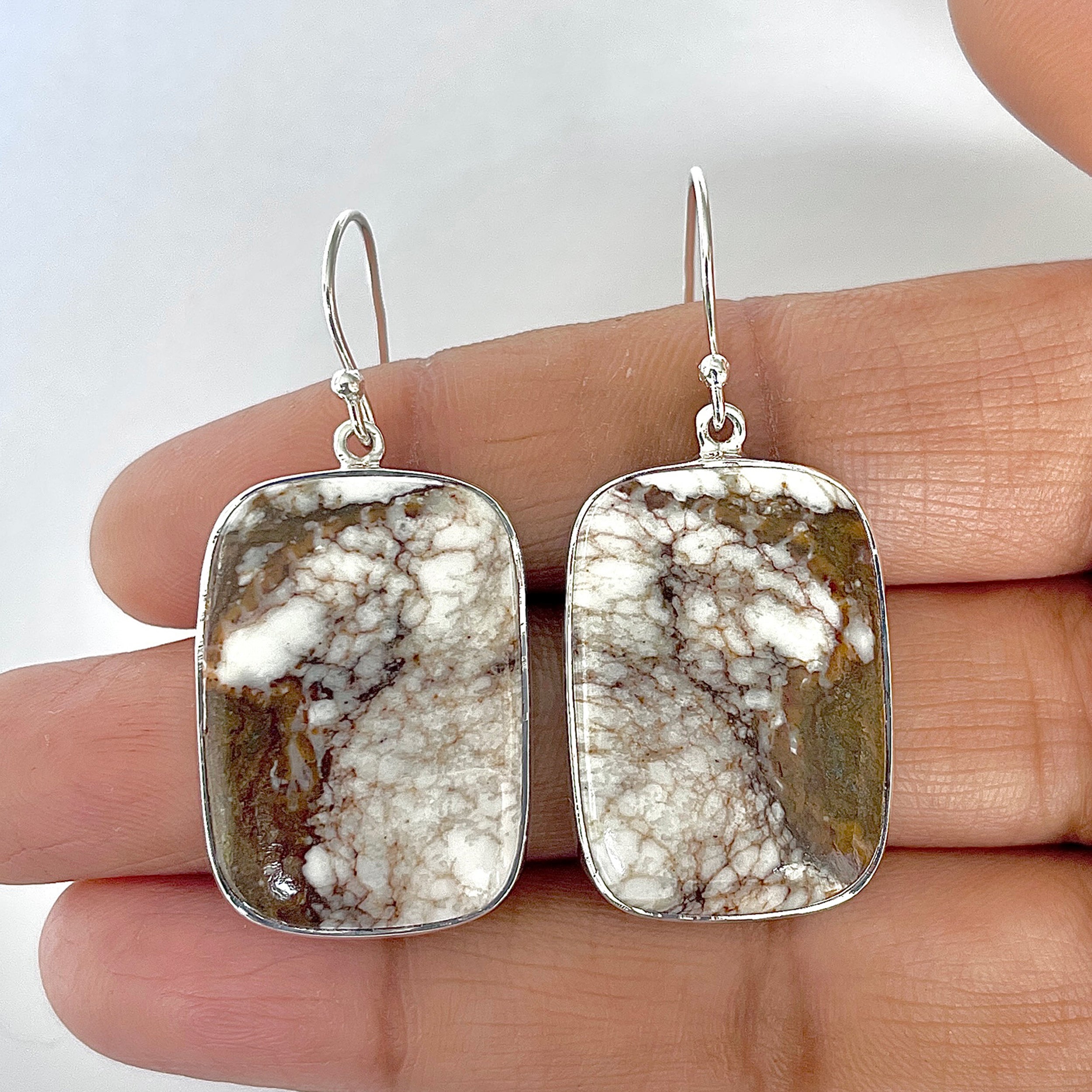 Wild Horse Jasper Earring-(WOJ-3-14)