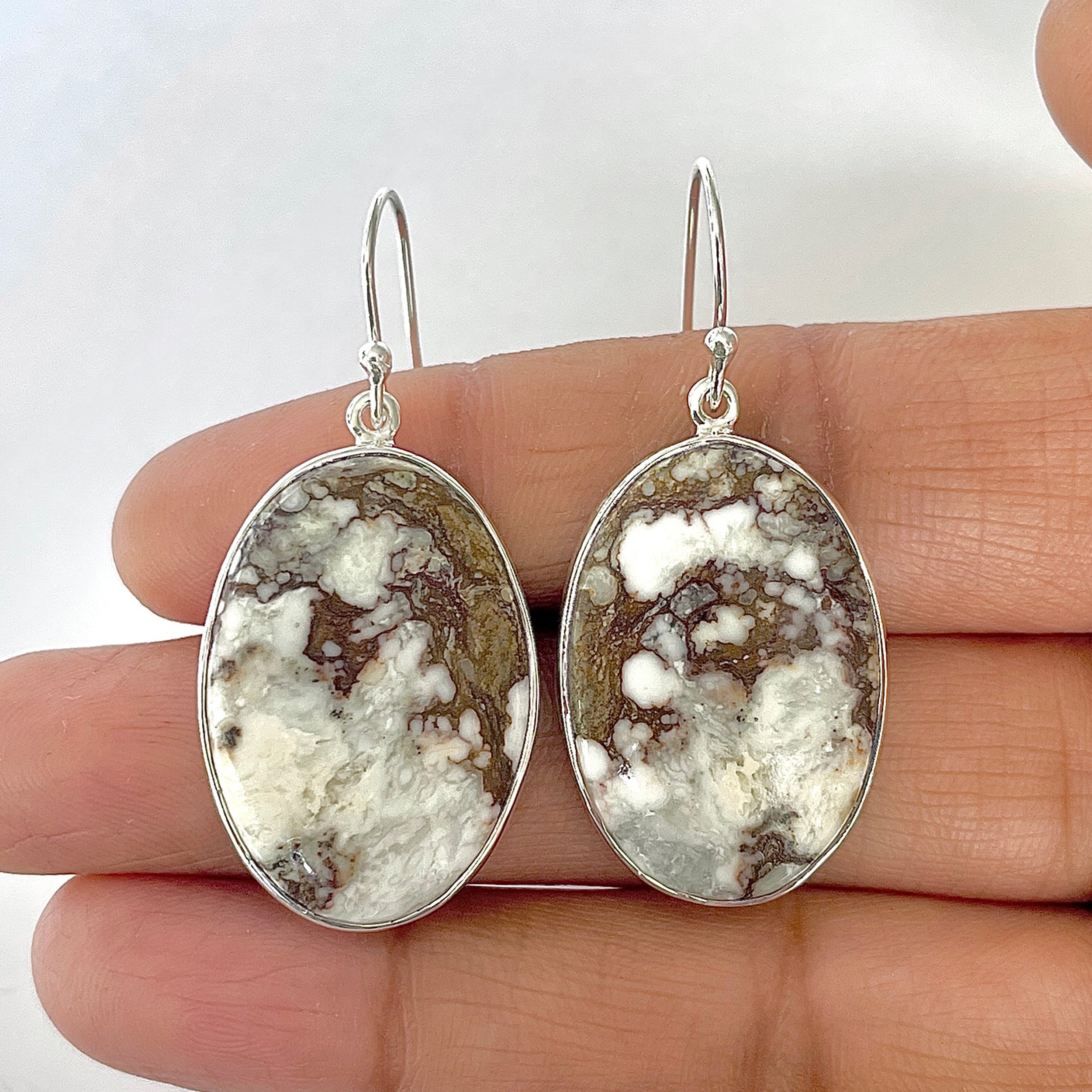 Wild Horse Jasper Earring-(WOJ-3-15)