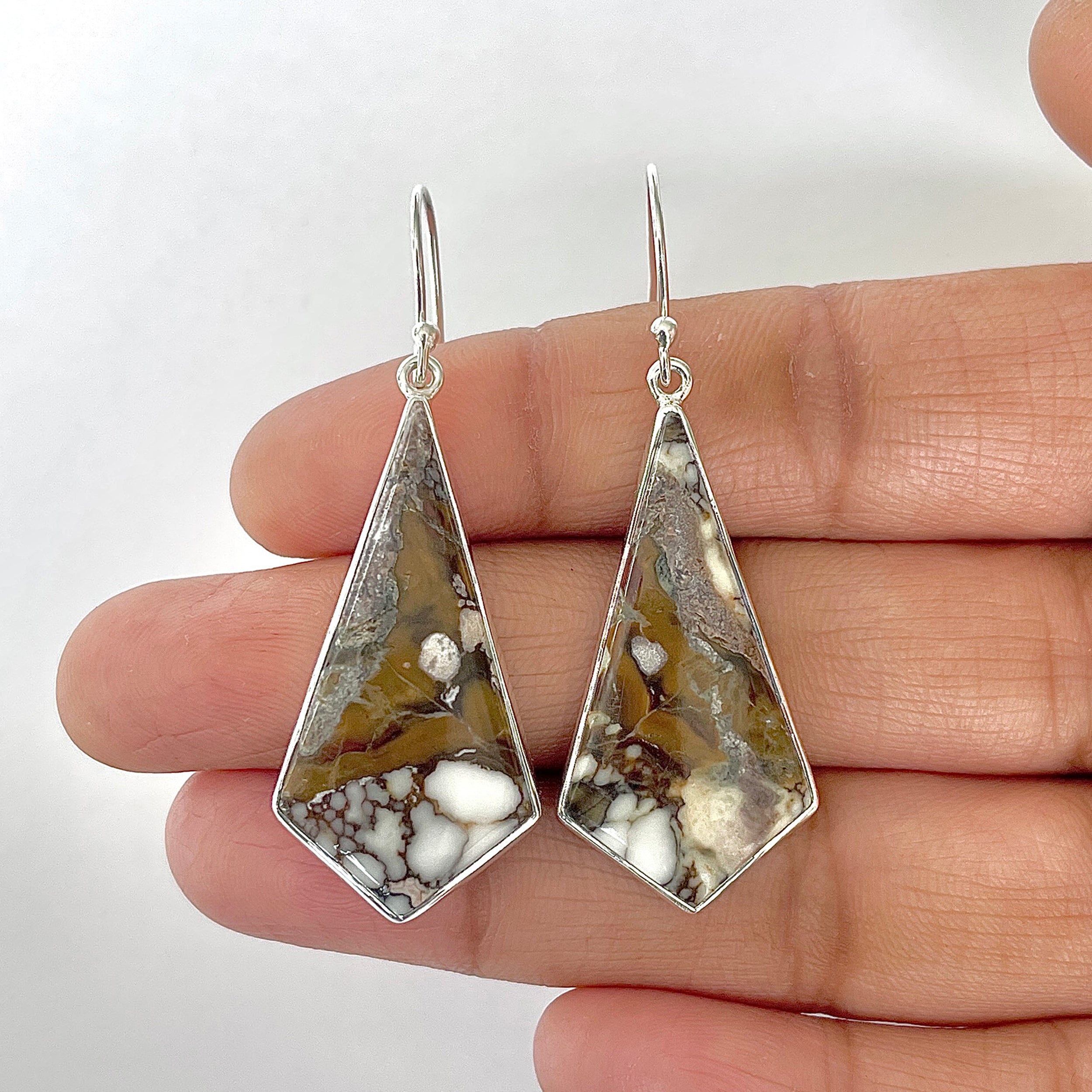 Wild Horse Jasper Earring-(WOJ-3-4)