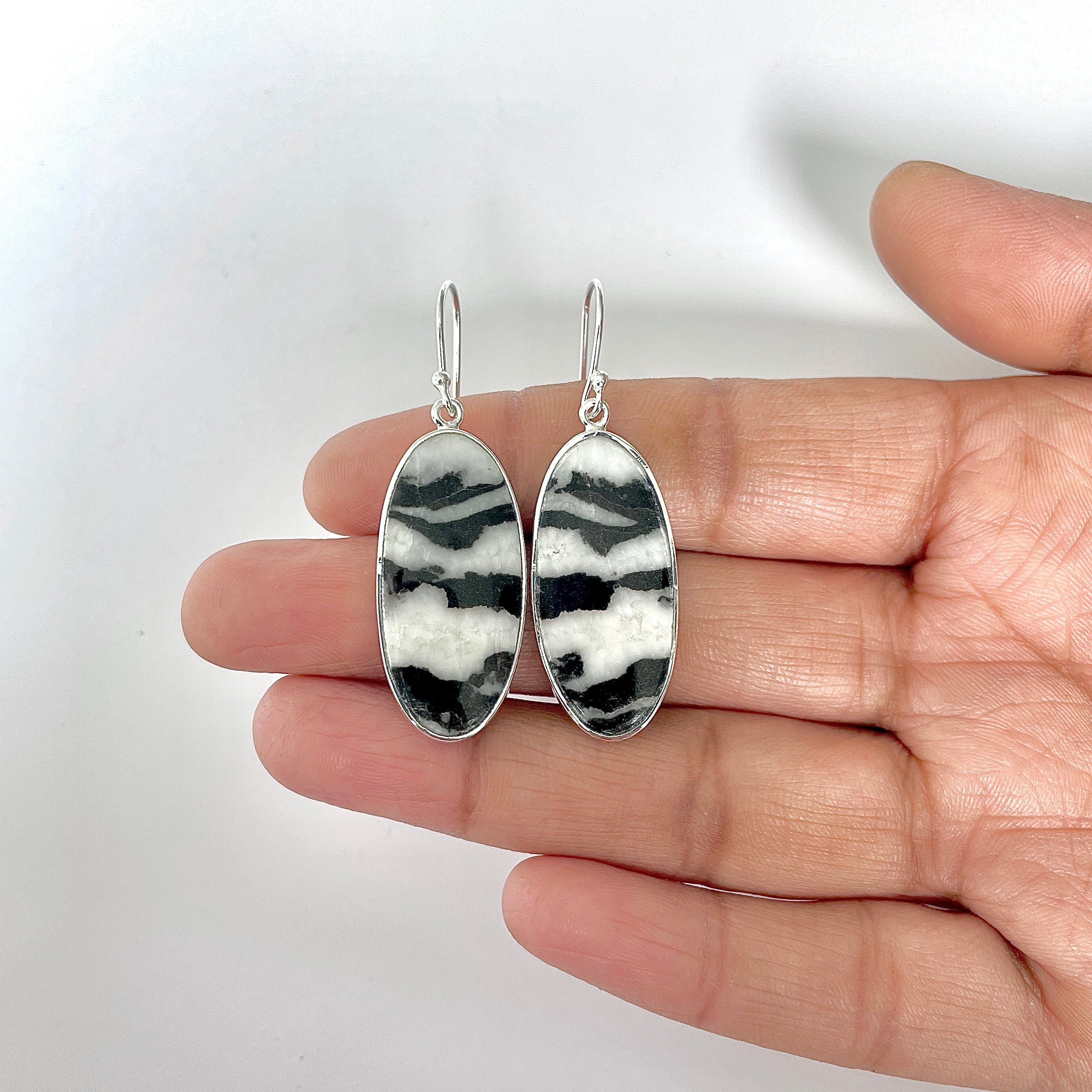 Zebra Skin Jasper Earring-(ZSJ-3-1)