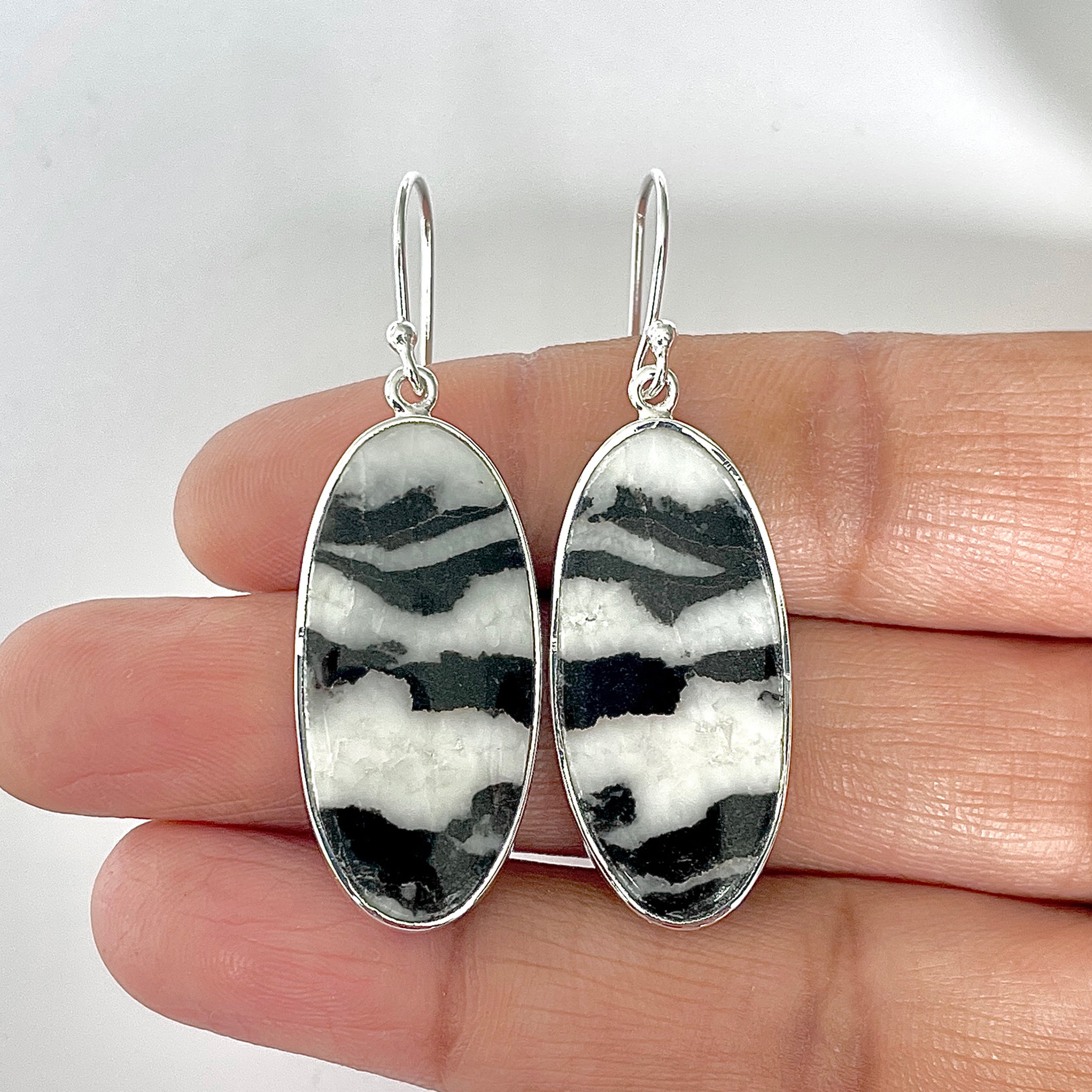 Zebra Skin Jasper Earring-(ZSJ-3-1)