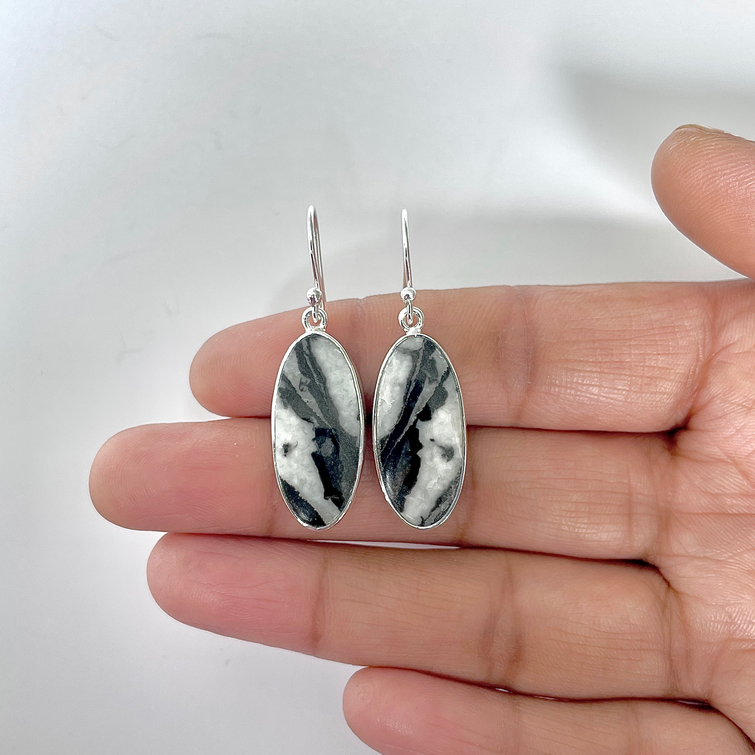 Zebra Skin Jasper Earring-(ZSJ-3-12)