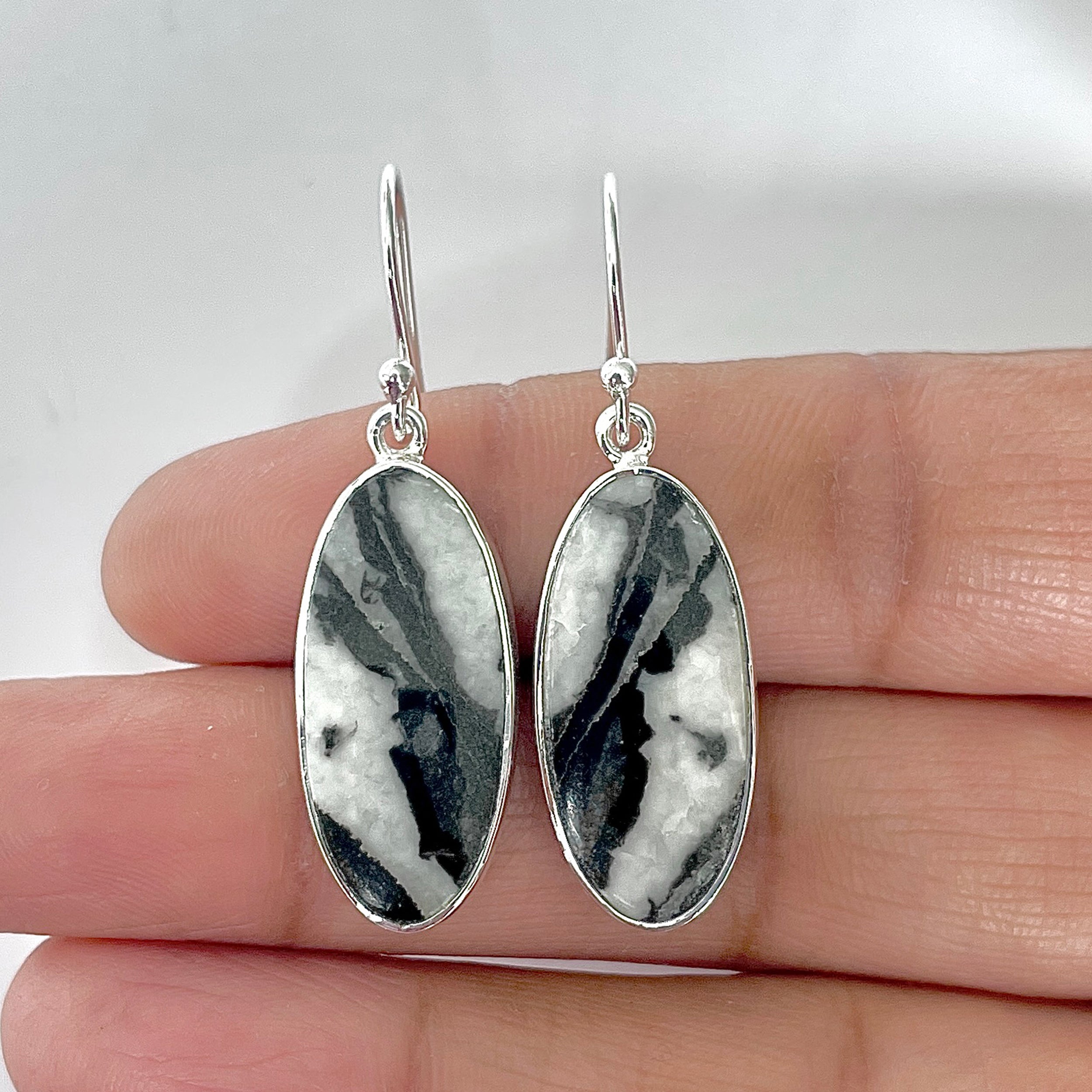 Zebra Skin Jasper Earring-(ZSJ-3-12)
