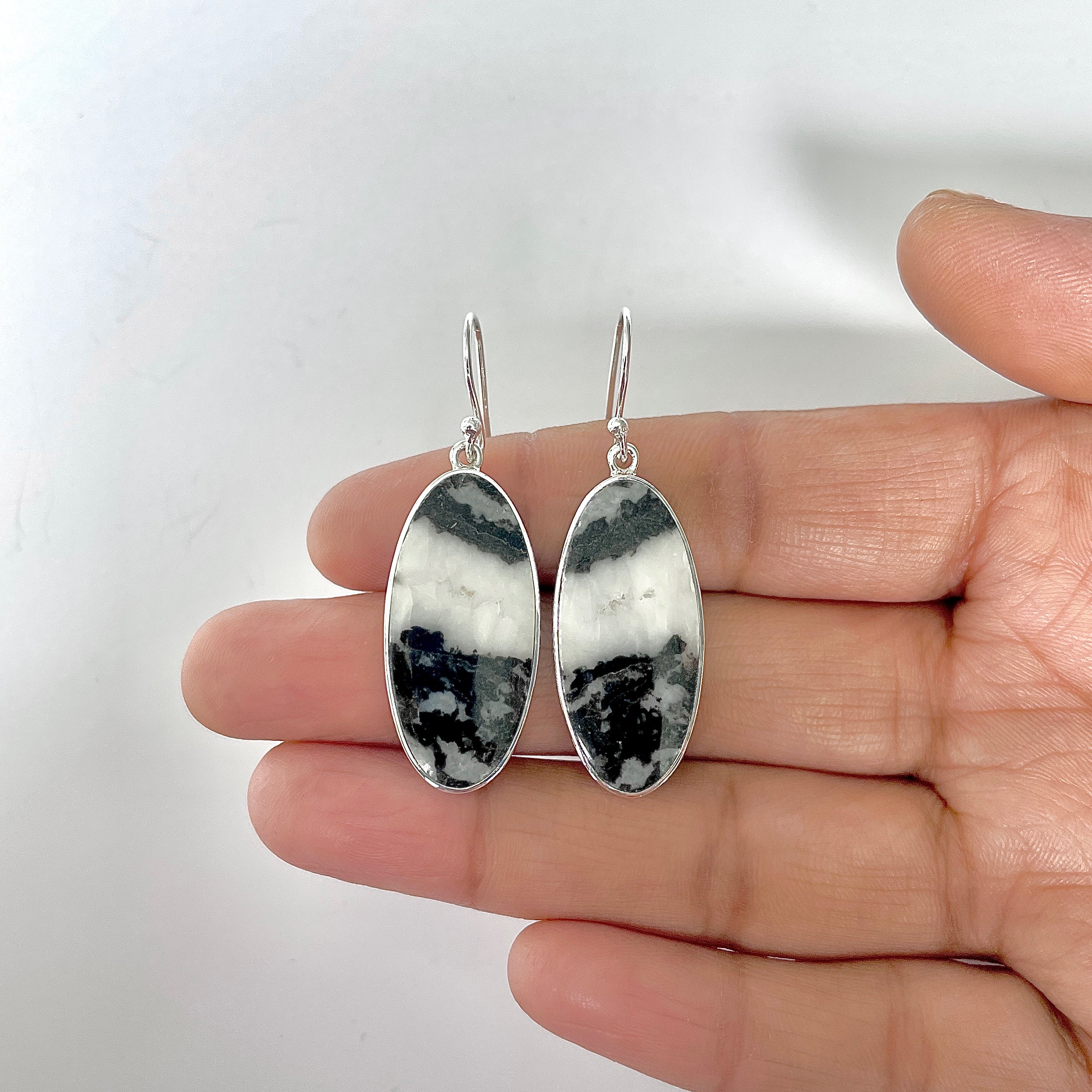 Zebra Skin Jasper Earring-(ZSJ-3-15)