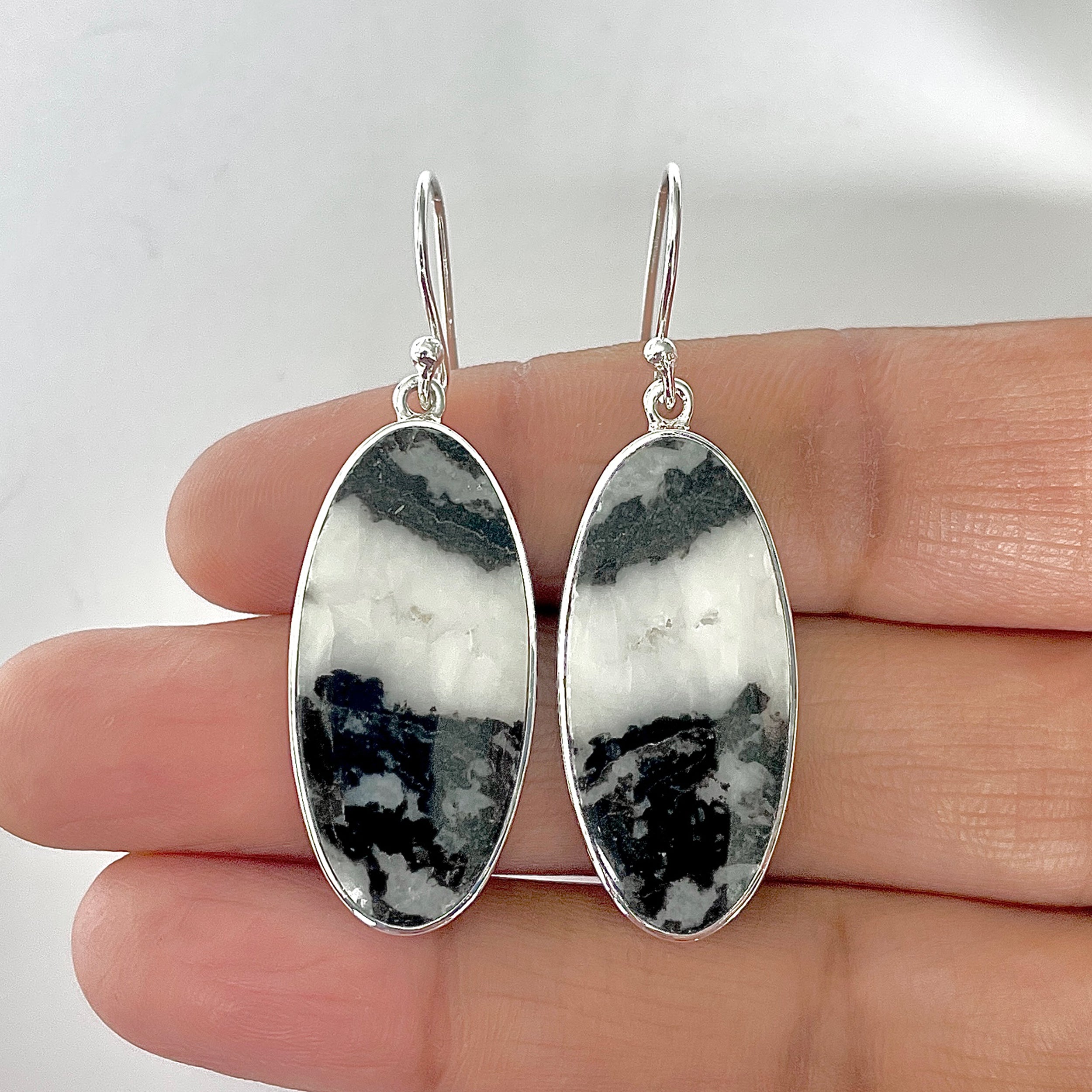 Zebra Skin Jasper Earring-(ZSJ-3-15)
