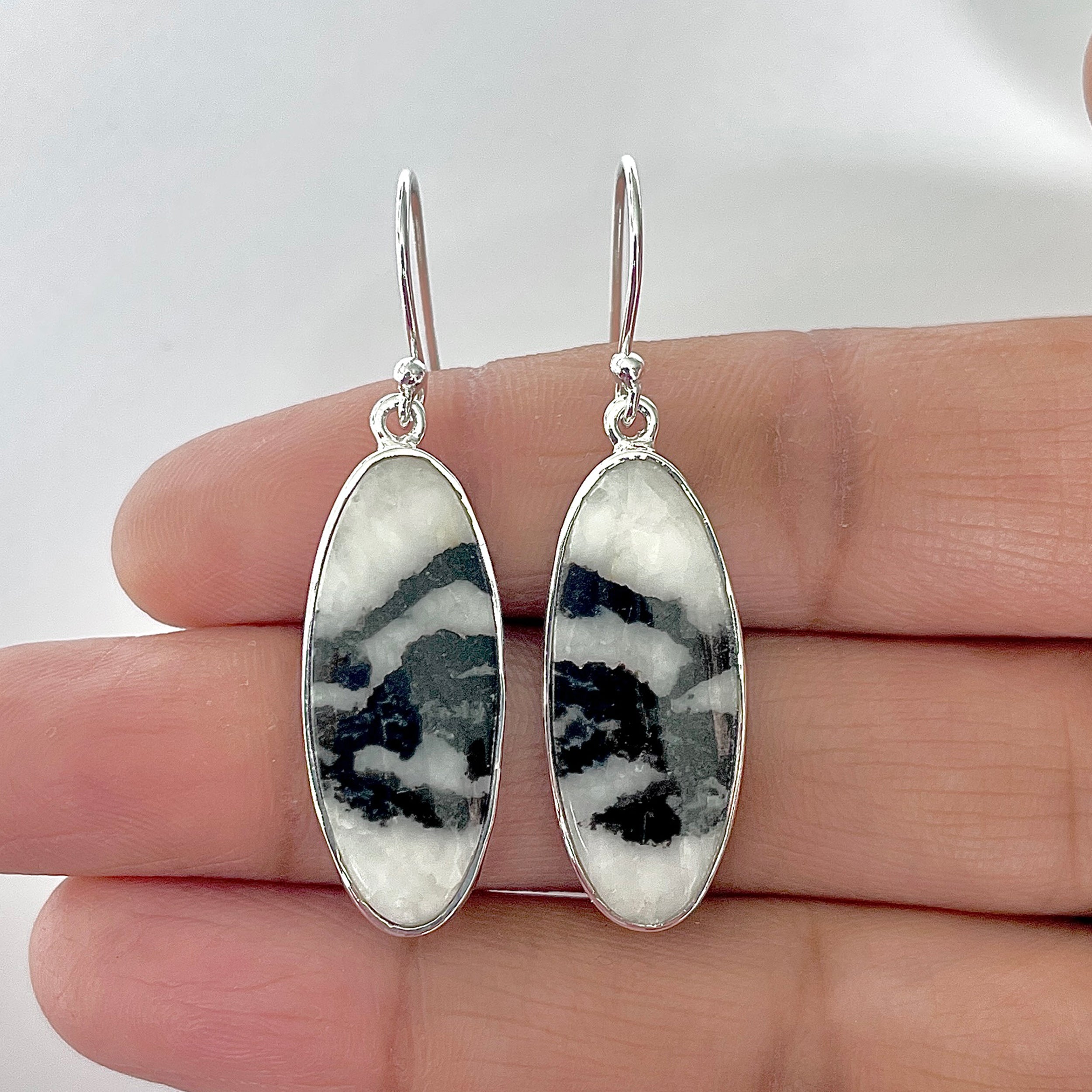 Zebra Skin Jasper Earring-(ZSJ-3-16)