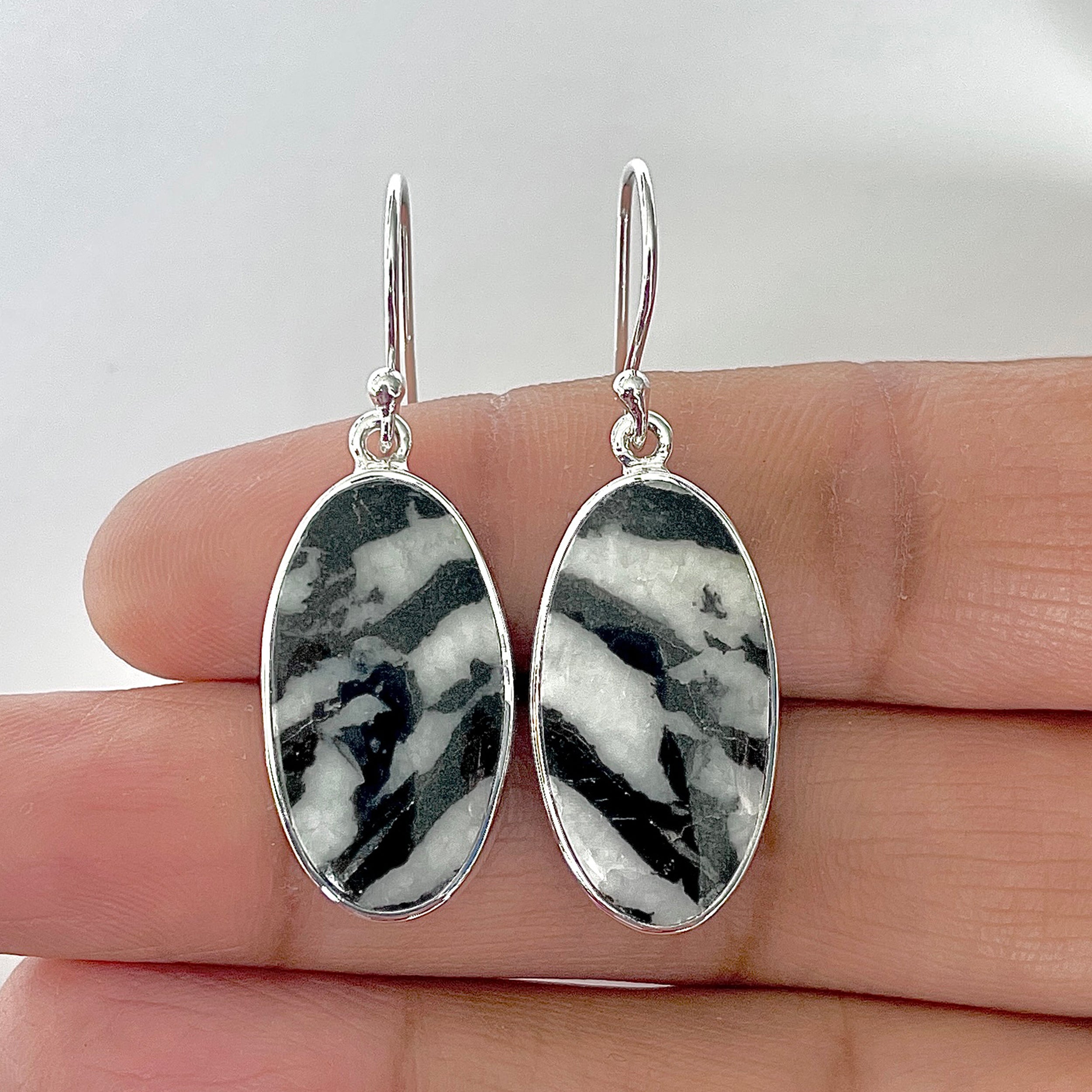 Zebra Skin Jasper Earring-(ZSJ-3-17)