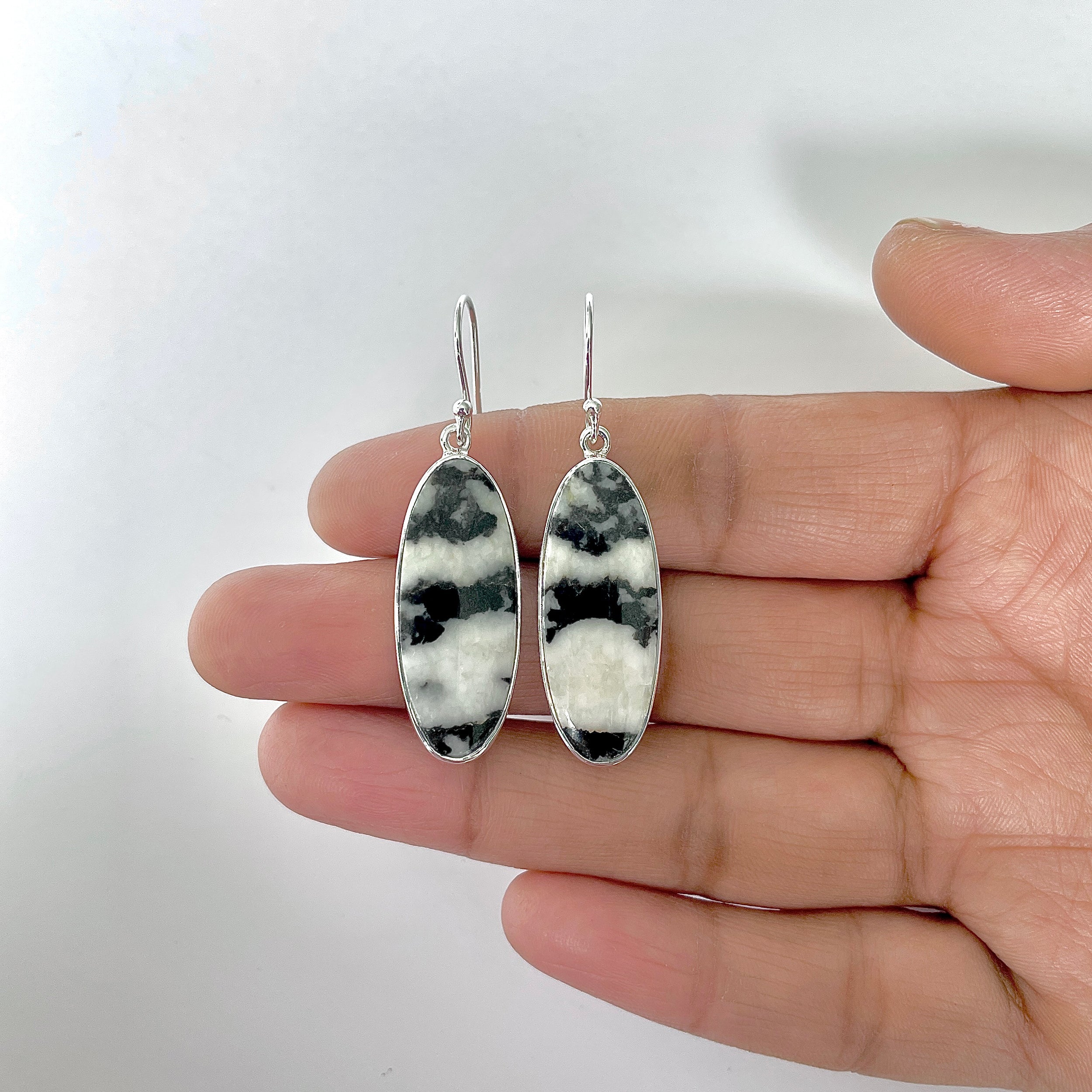 Zebra Skin Jasper Earring-(ZSJ-3-20)