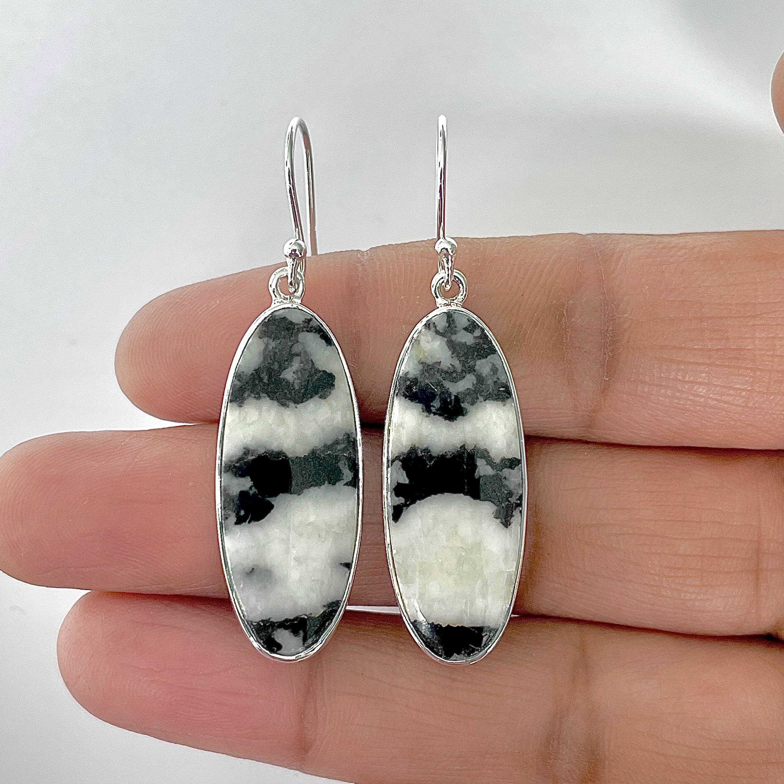 Zebra Skin Jasper Earring-(ZSJ-3-20)