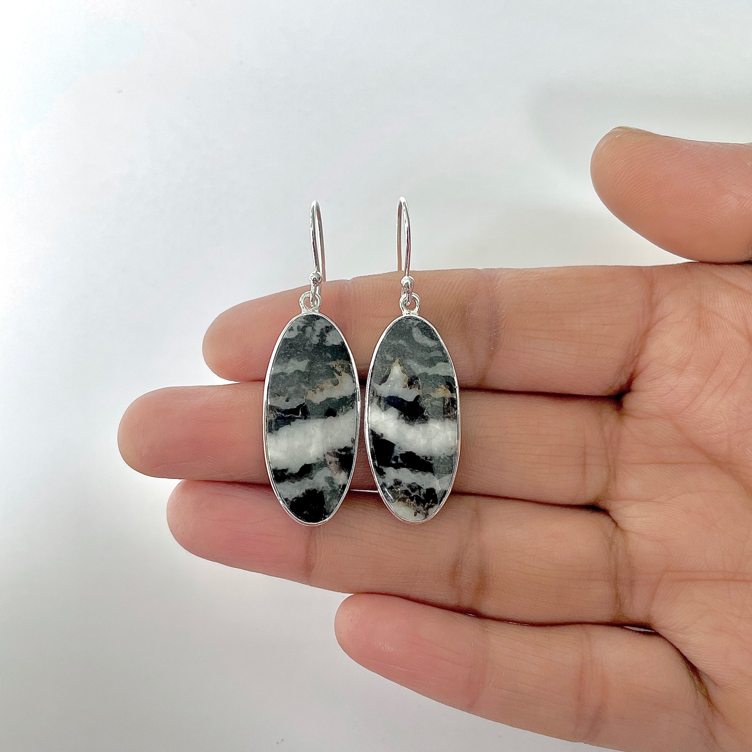 Zebra Skin Jasper Earring-(ZSJ-3-22)