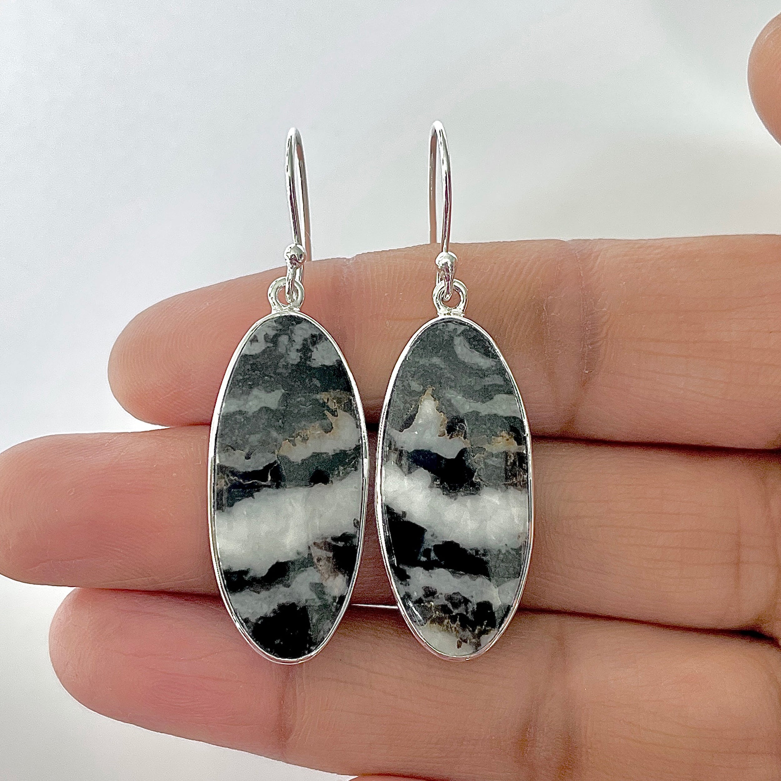 Zebra Skin Jasper Earring-(ZSJ-3-22)