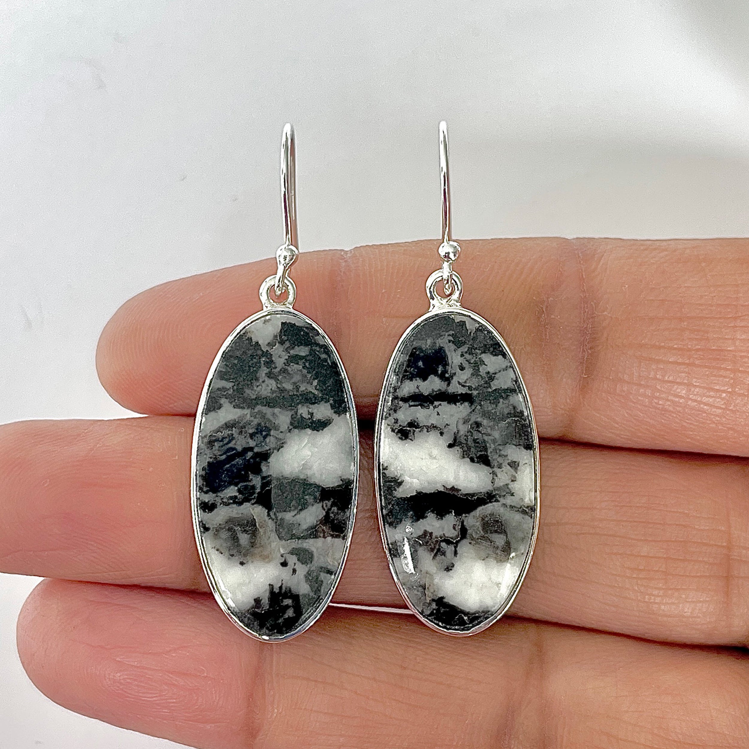 Zebra Skin Jasper Earring-(ZSJ-3-4)