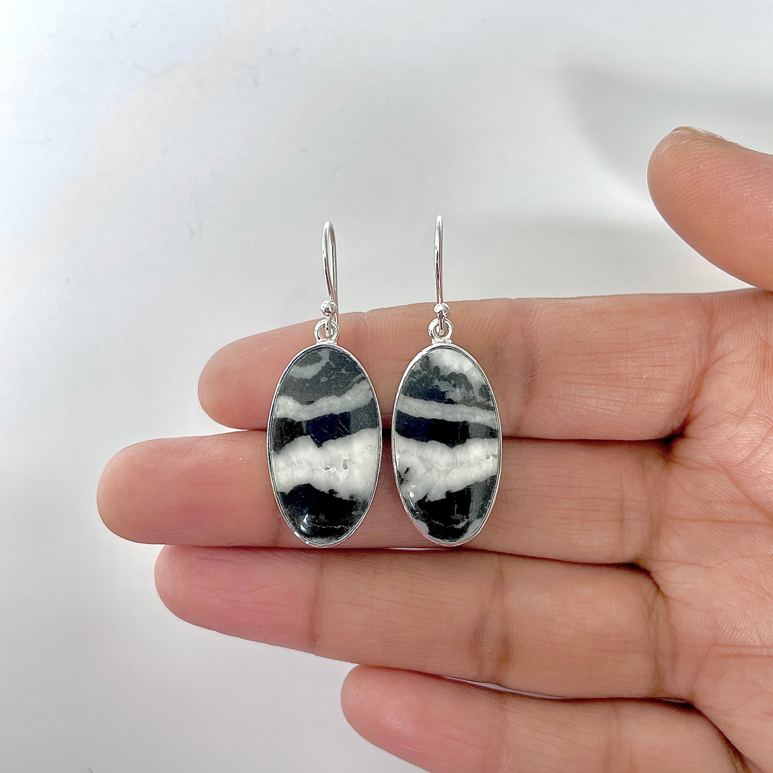 Zebra Skin Jasper Earring-(ZSJ-3-9)