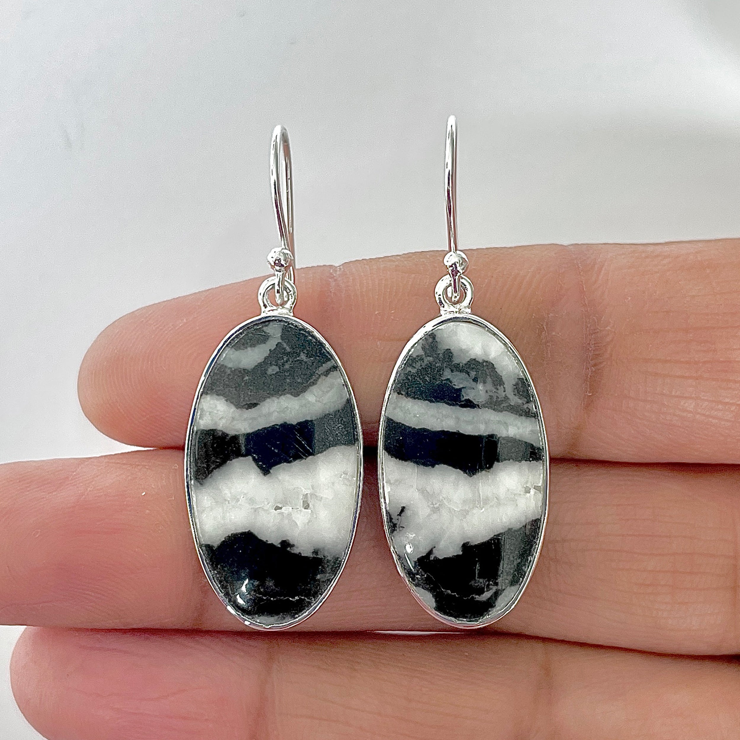 Zebra Skin Jasper Earring-(ZSJ-3-9)
