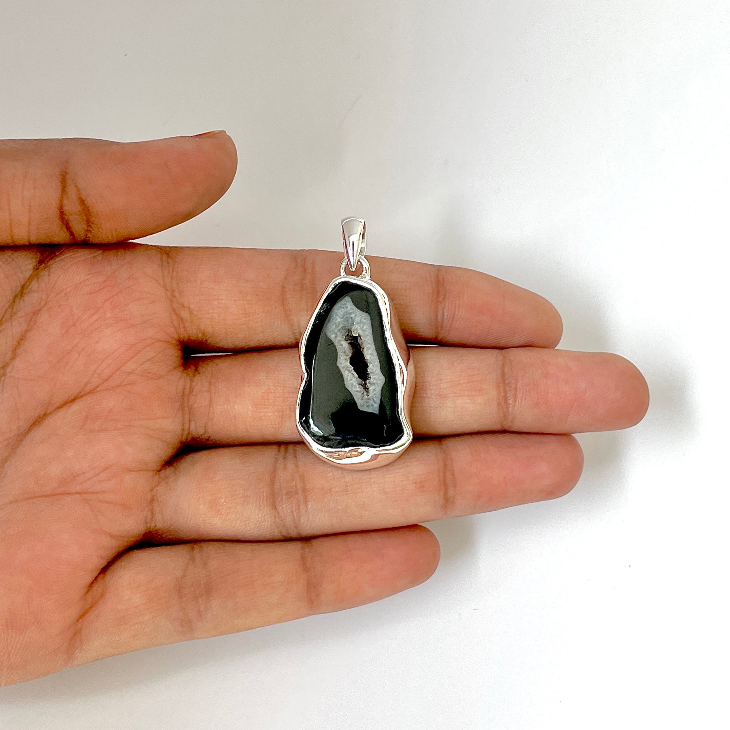 Agate Black Pendant-(ABL-1-4)