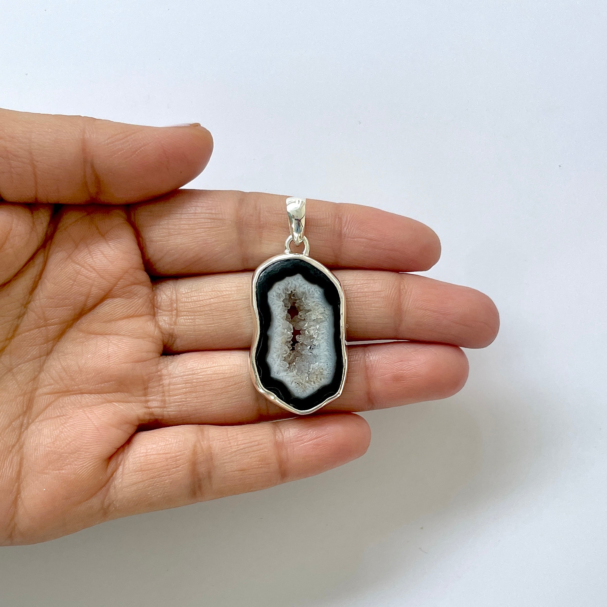 Agate Black Pendant-(ABL-1-6)
