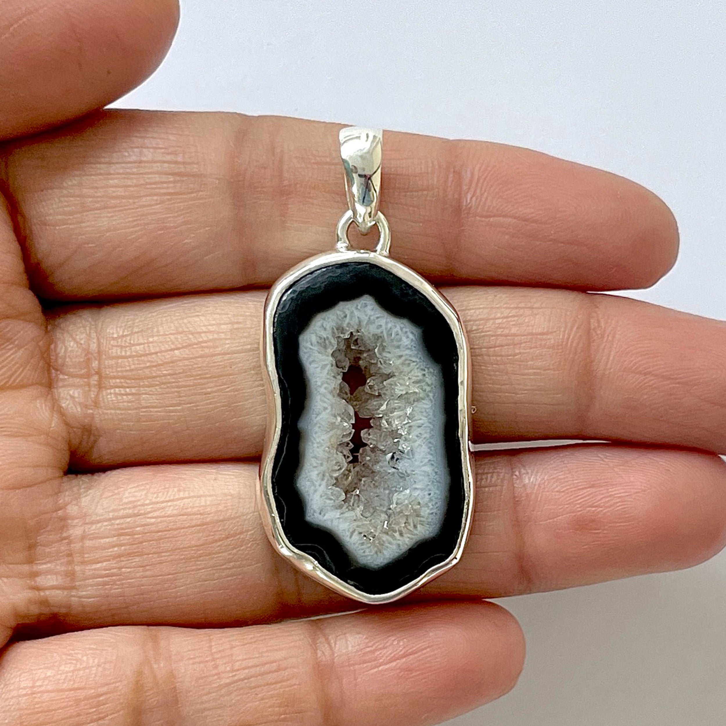 Agate Black Pendant-(ABL-1-6)
