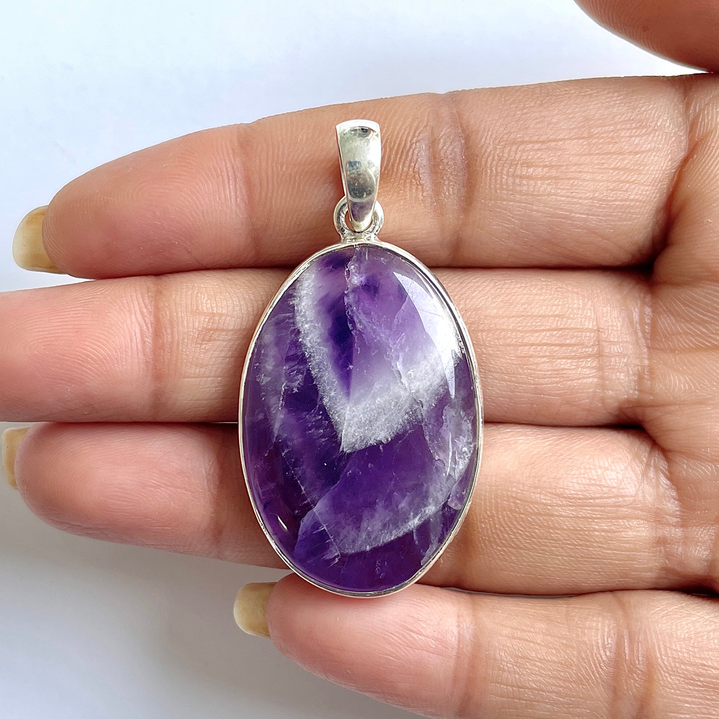 Amethyst Lace Agate Pendant-(ALA-1-1)