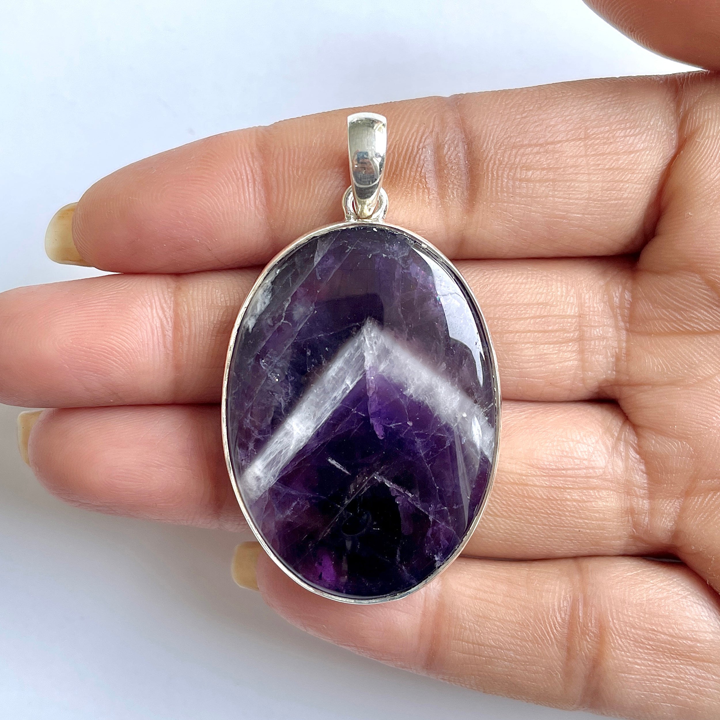 Amethyst Lace Agate Pendant-(ALA-1-13)