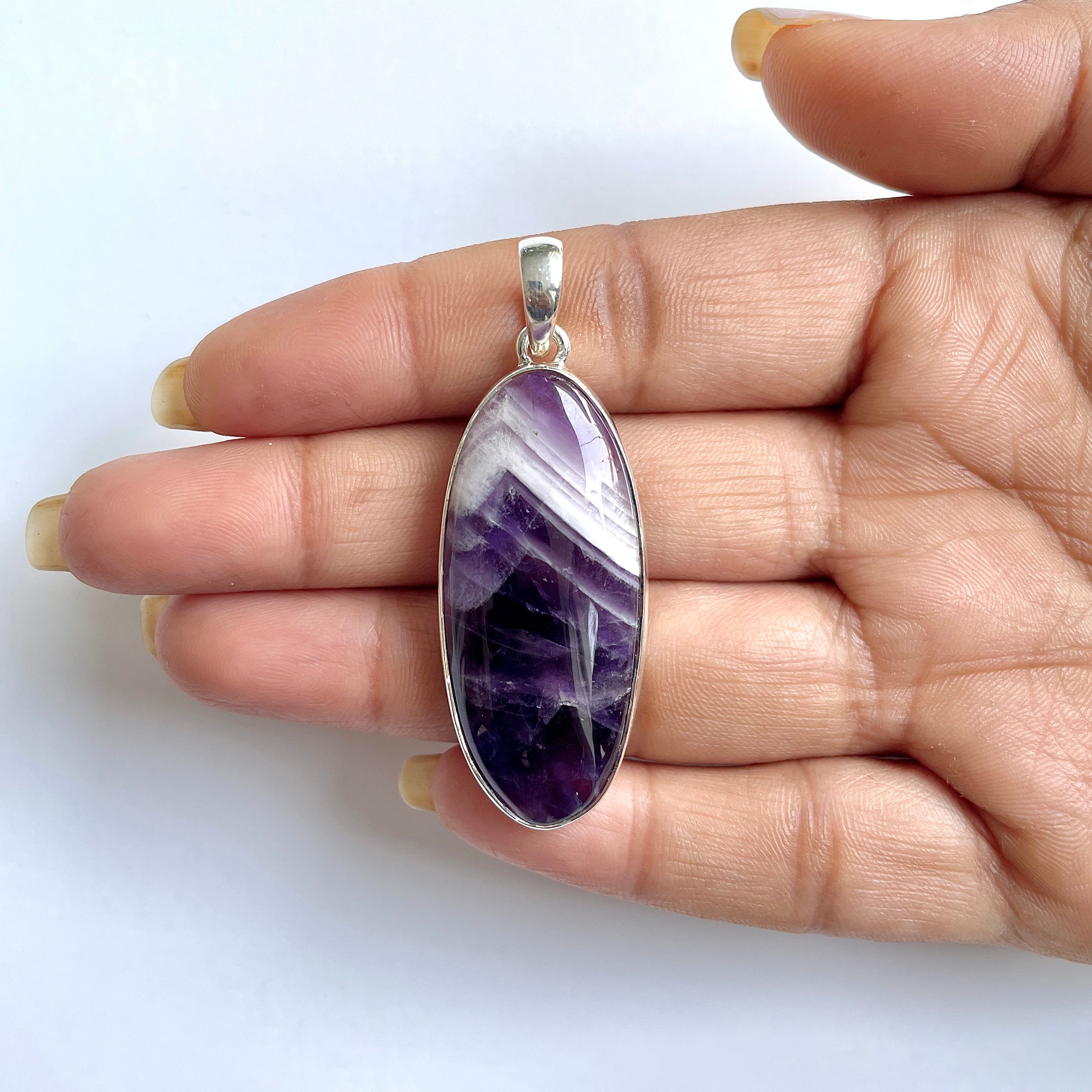 Amethyst Lace Agate Pendant-(ALA-1-24)