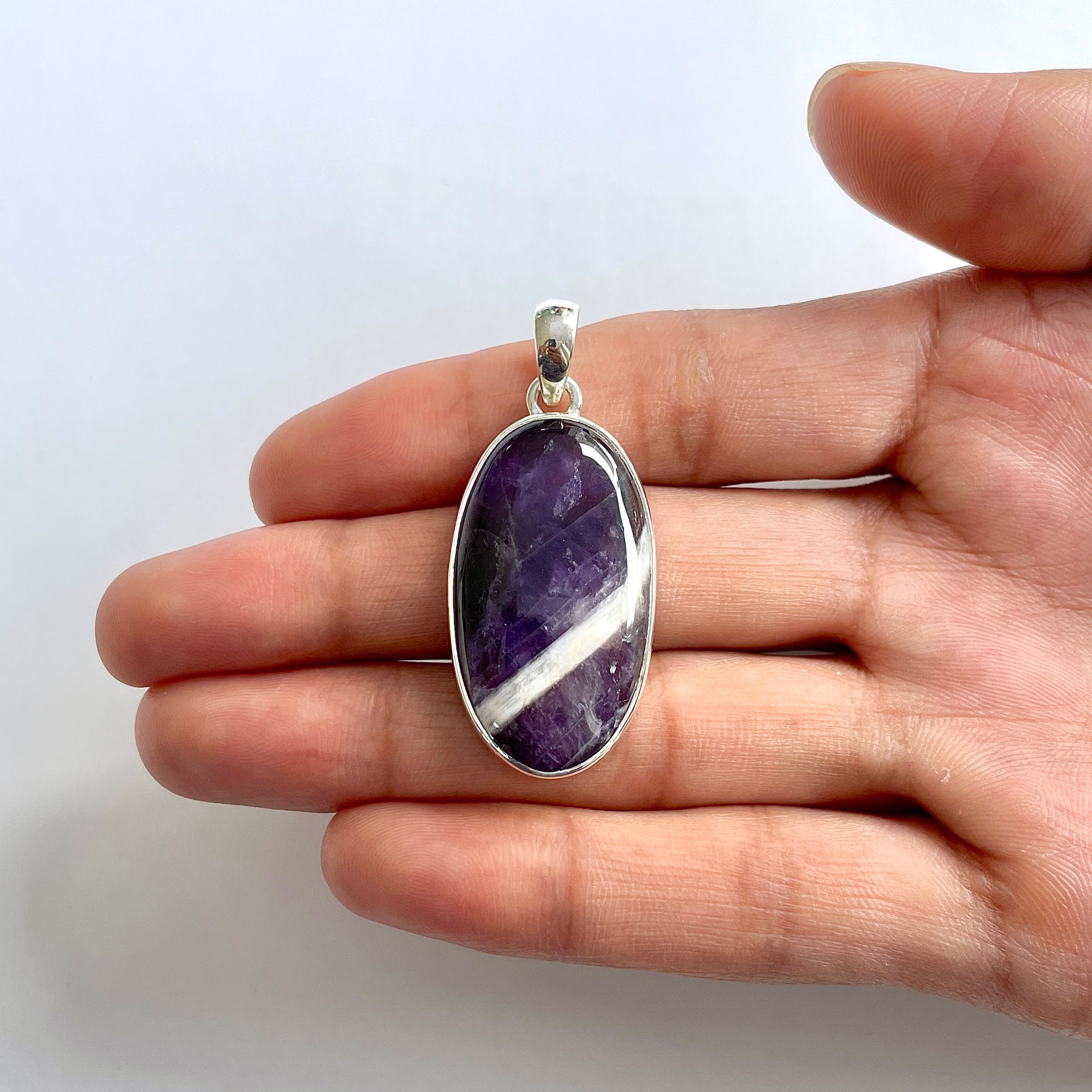 Amethyst Lace Agate Pendant-(ALA-1-37)
