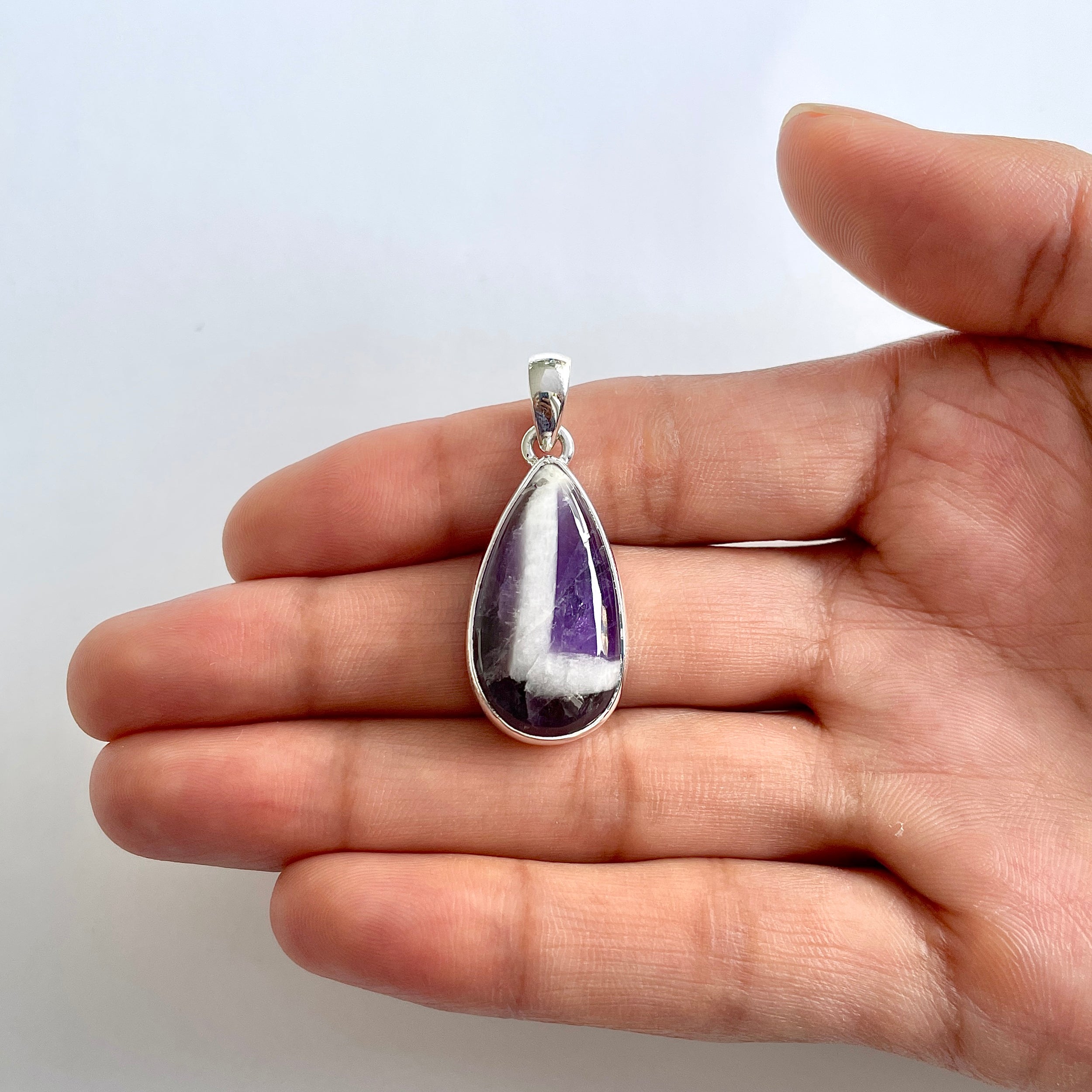 Amethyst Lace Agate Pendant-(ALA-1-43)
