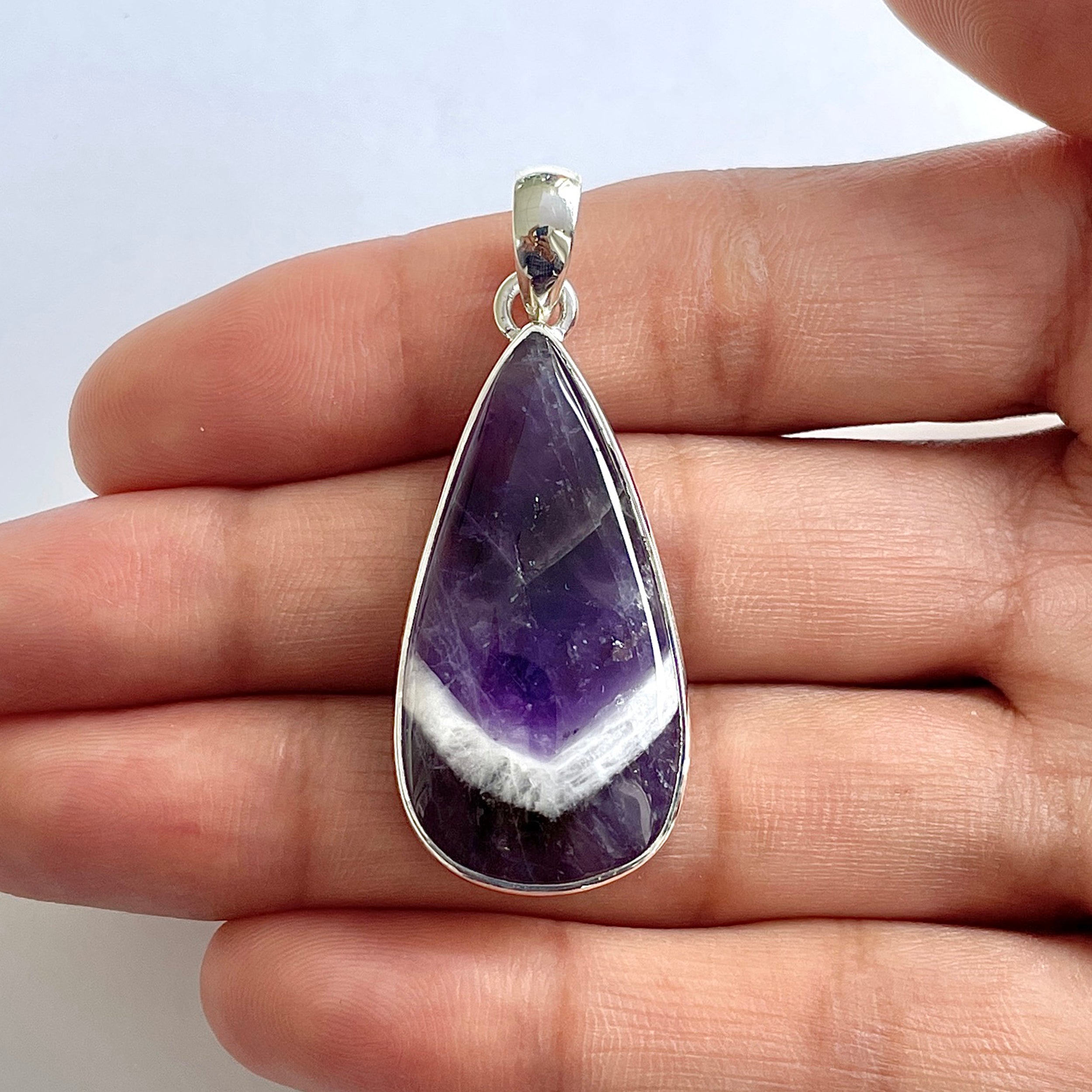 Amethyst Lace Agate Pendant-(ALA-1-47)