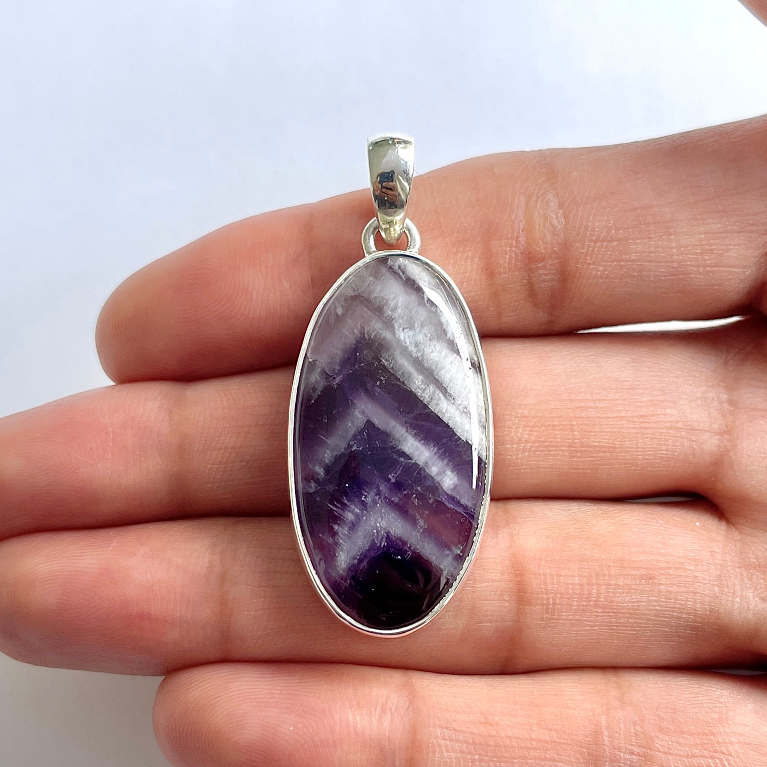 Amethyst Lace Agate Pendant-(ALA-1-54)