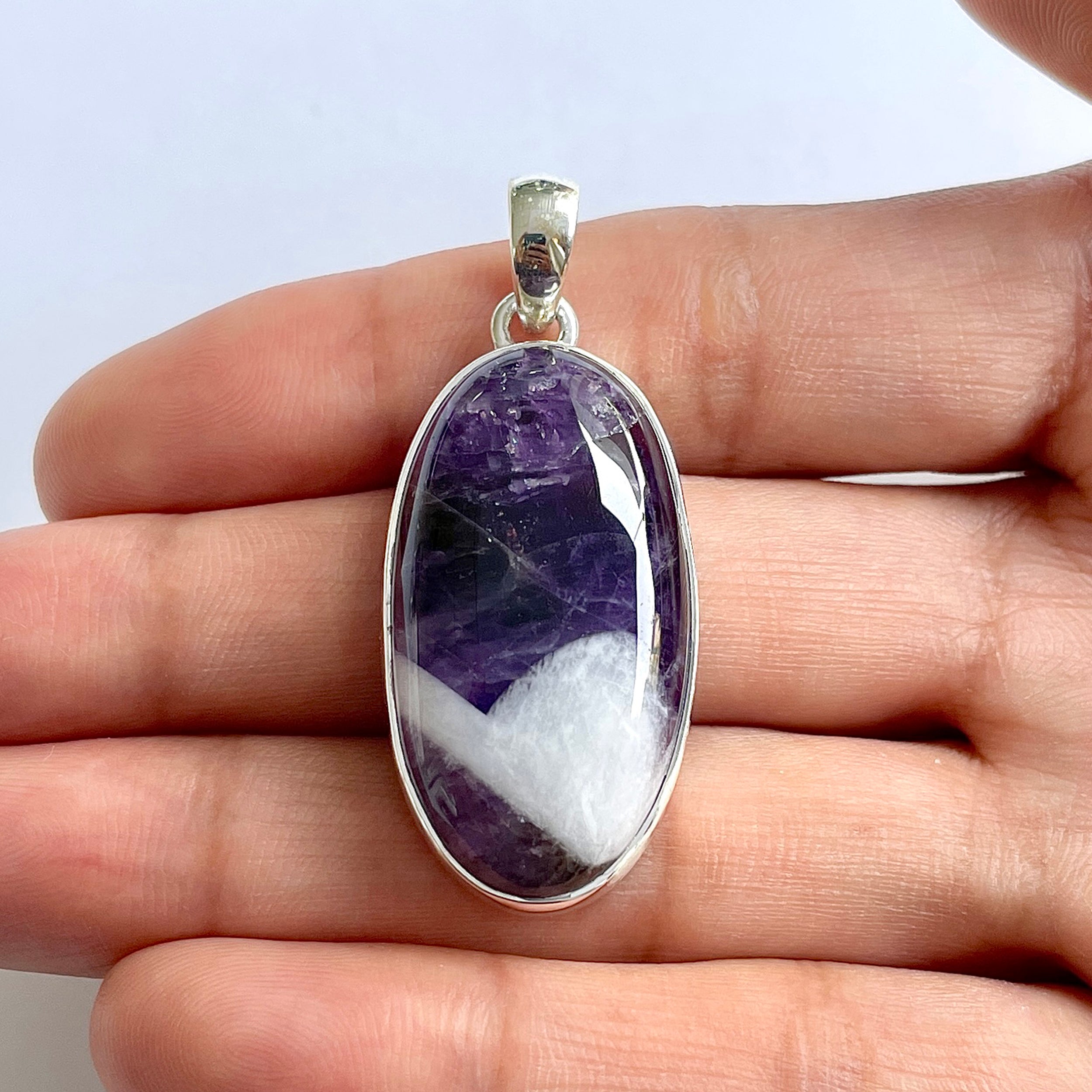 Amethyst Lace Agate Pendant-(ALA-1-55)