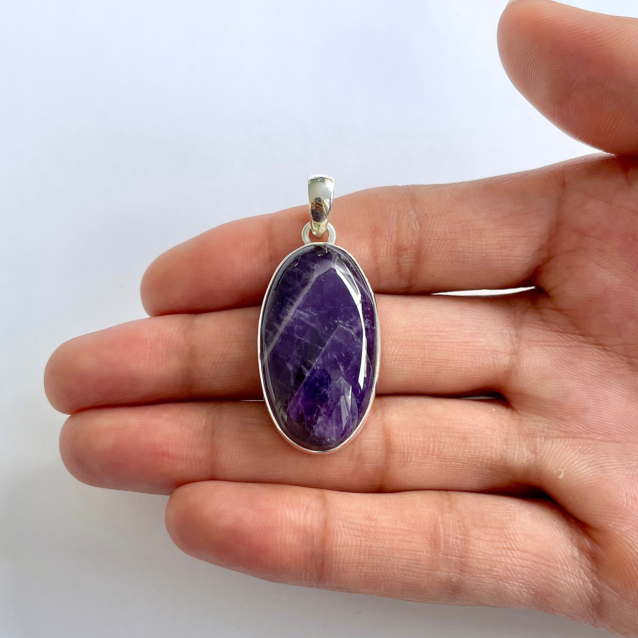 Amethyst Lace Agate Pendant-(ALA-1-56)