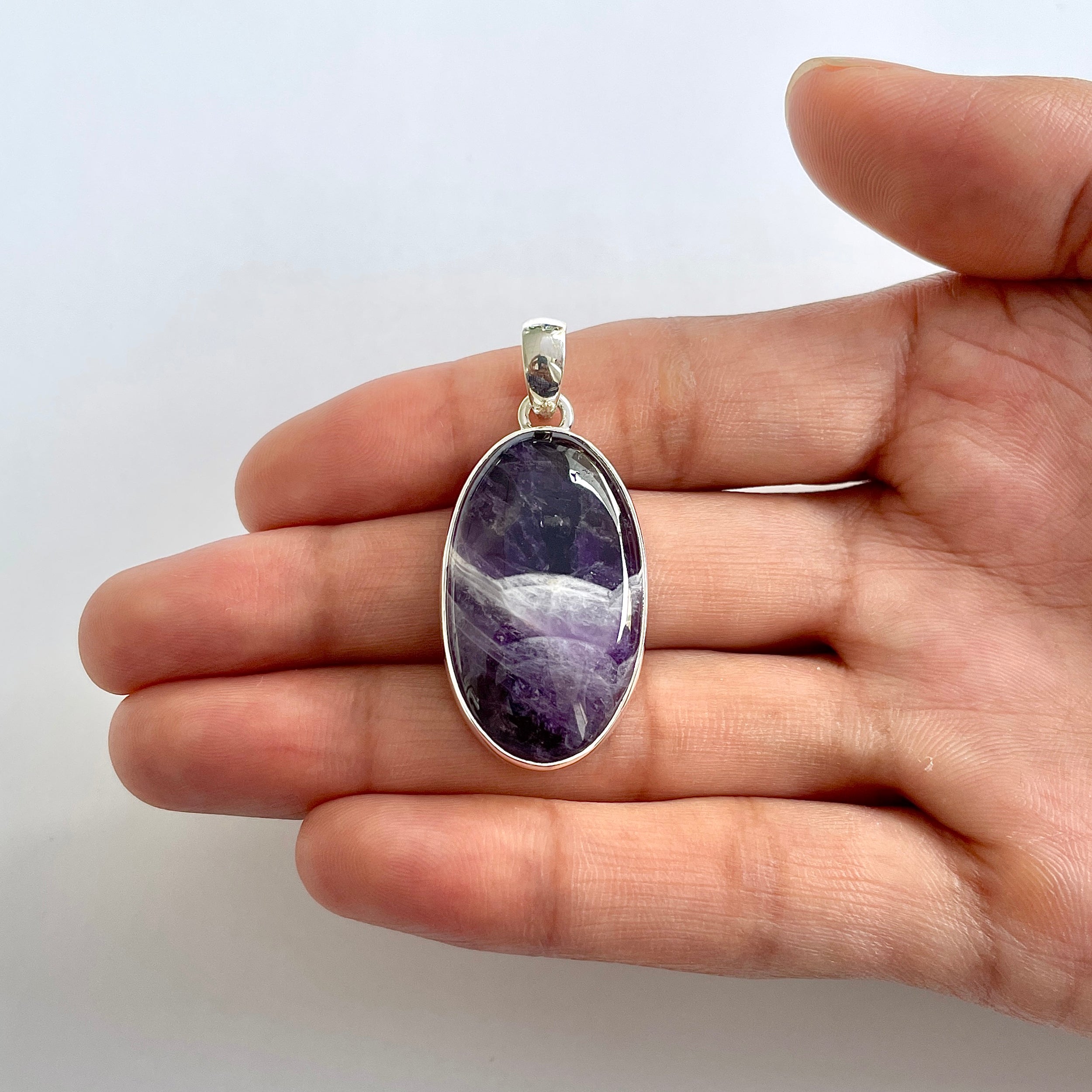 Amethyst Lace Agate Pendant-(ALA-1-60)