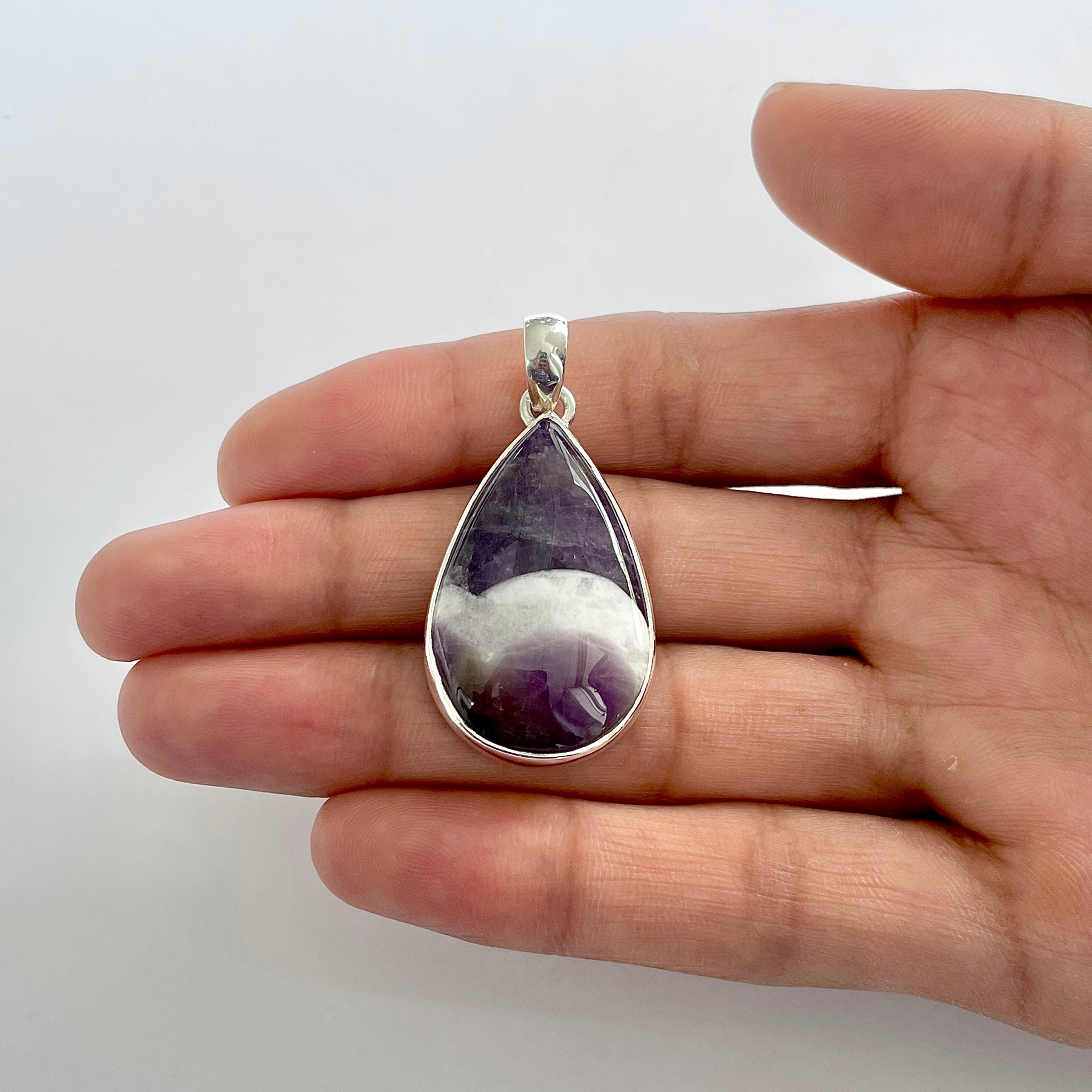 Amethyst Lace Agate Pendant-(ALA-1-72)