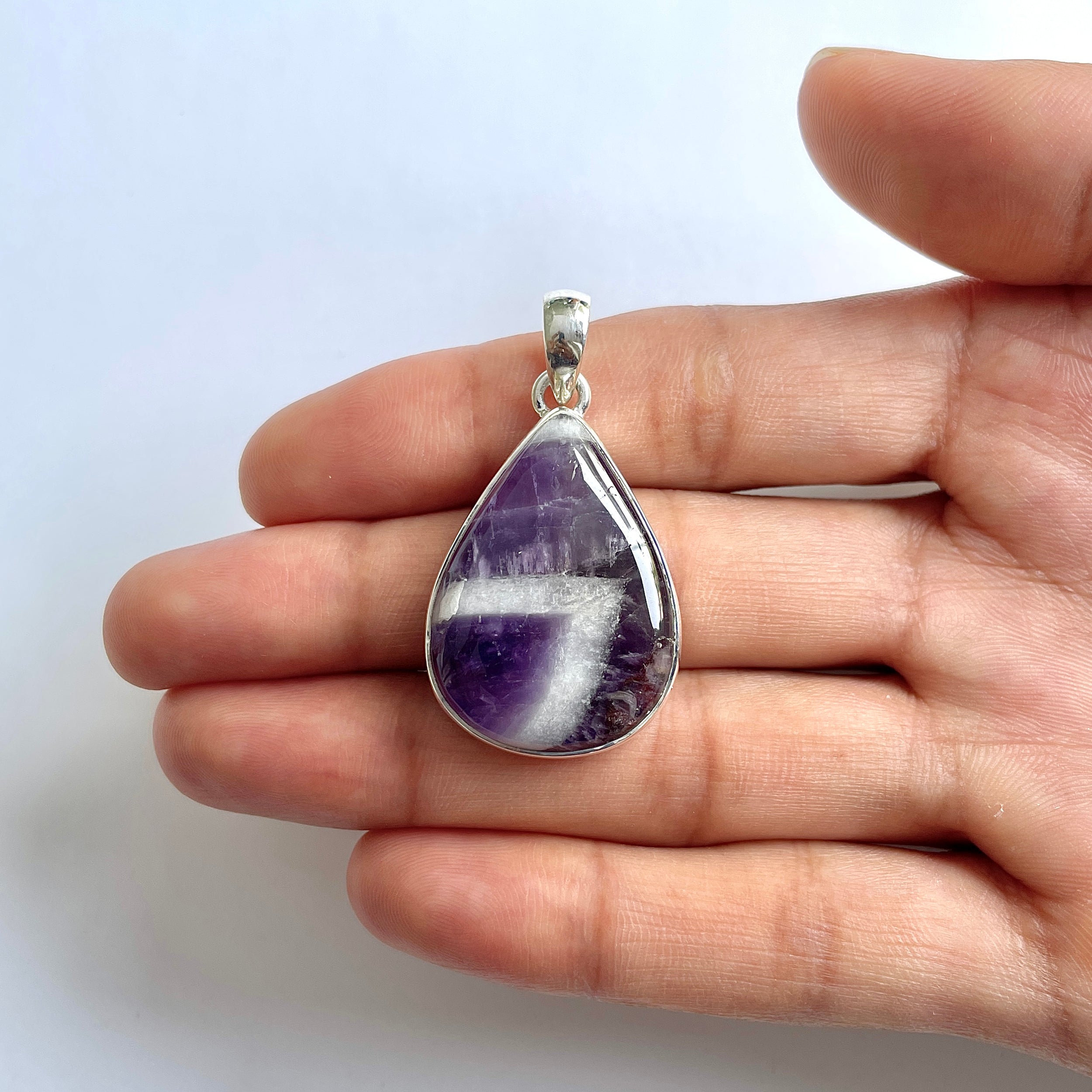 Amethyst Lace Agate Pendant-(ALA-1-73)