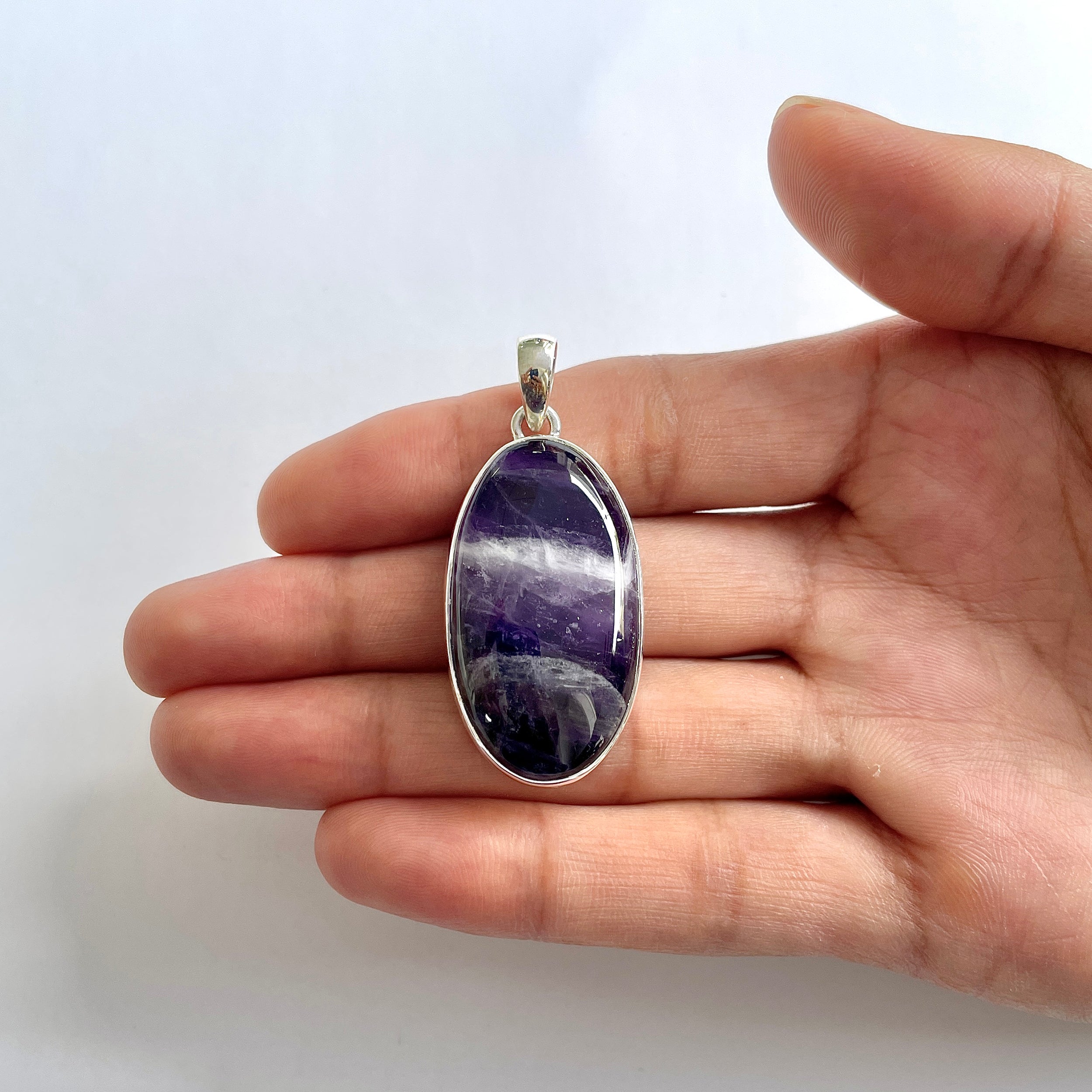 Amethyst Lace Agate Pendant-(ALA-1-74)