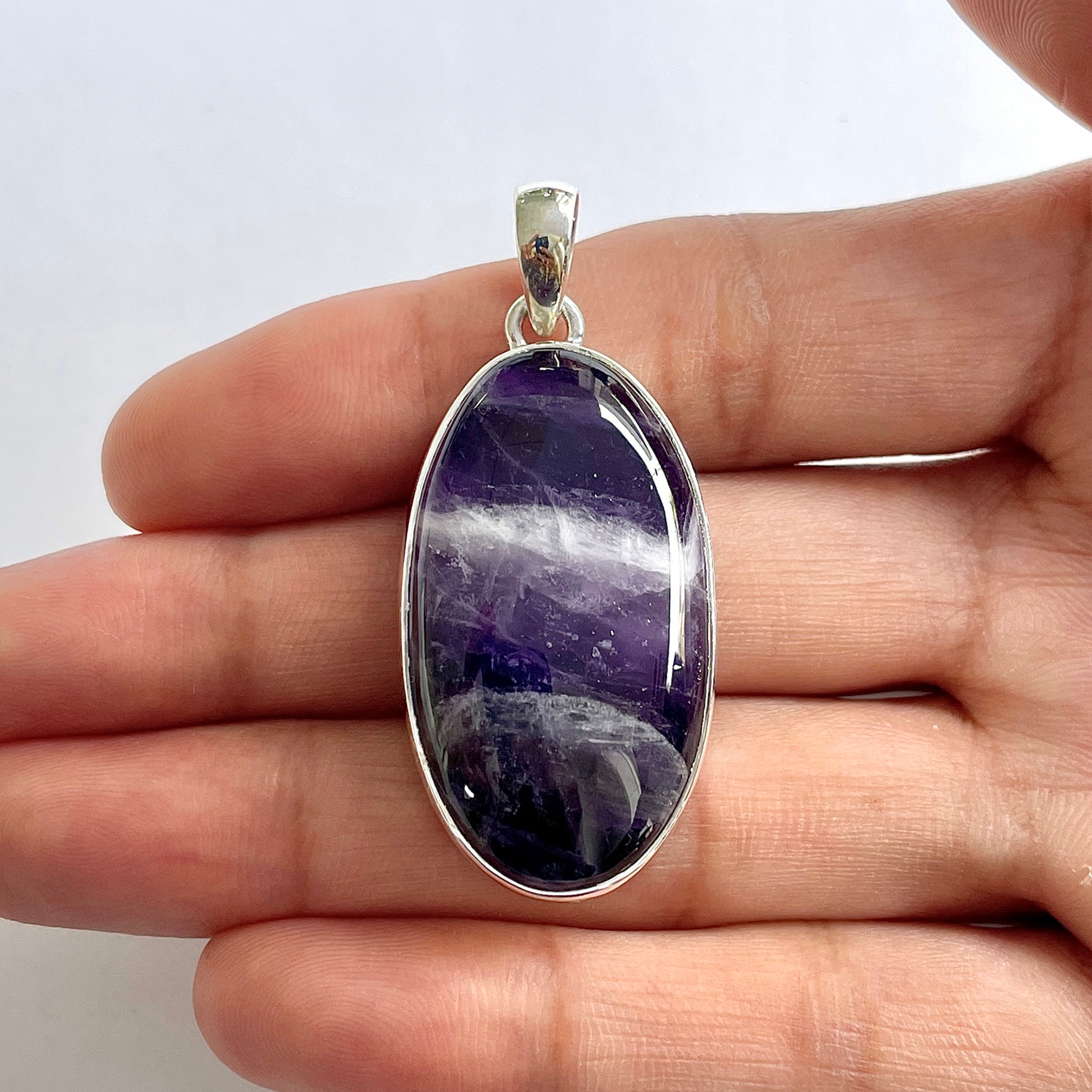 Amethyst Lace Agate Pendant-(ALA-1-74)